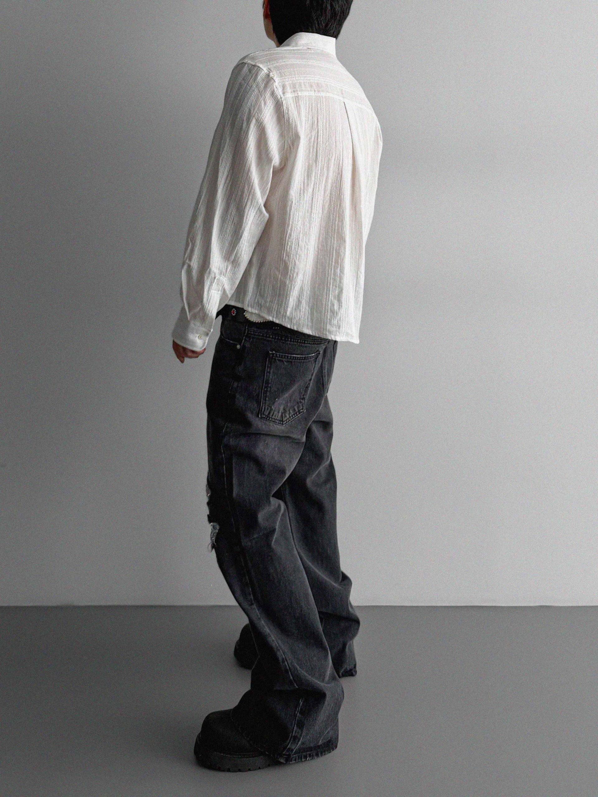Dress crop shirt