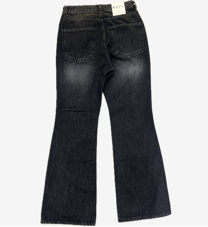 Deep Brush Flare Denim Pants