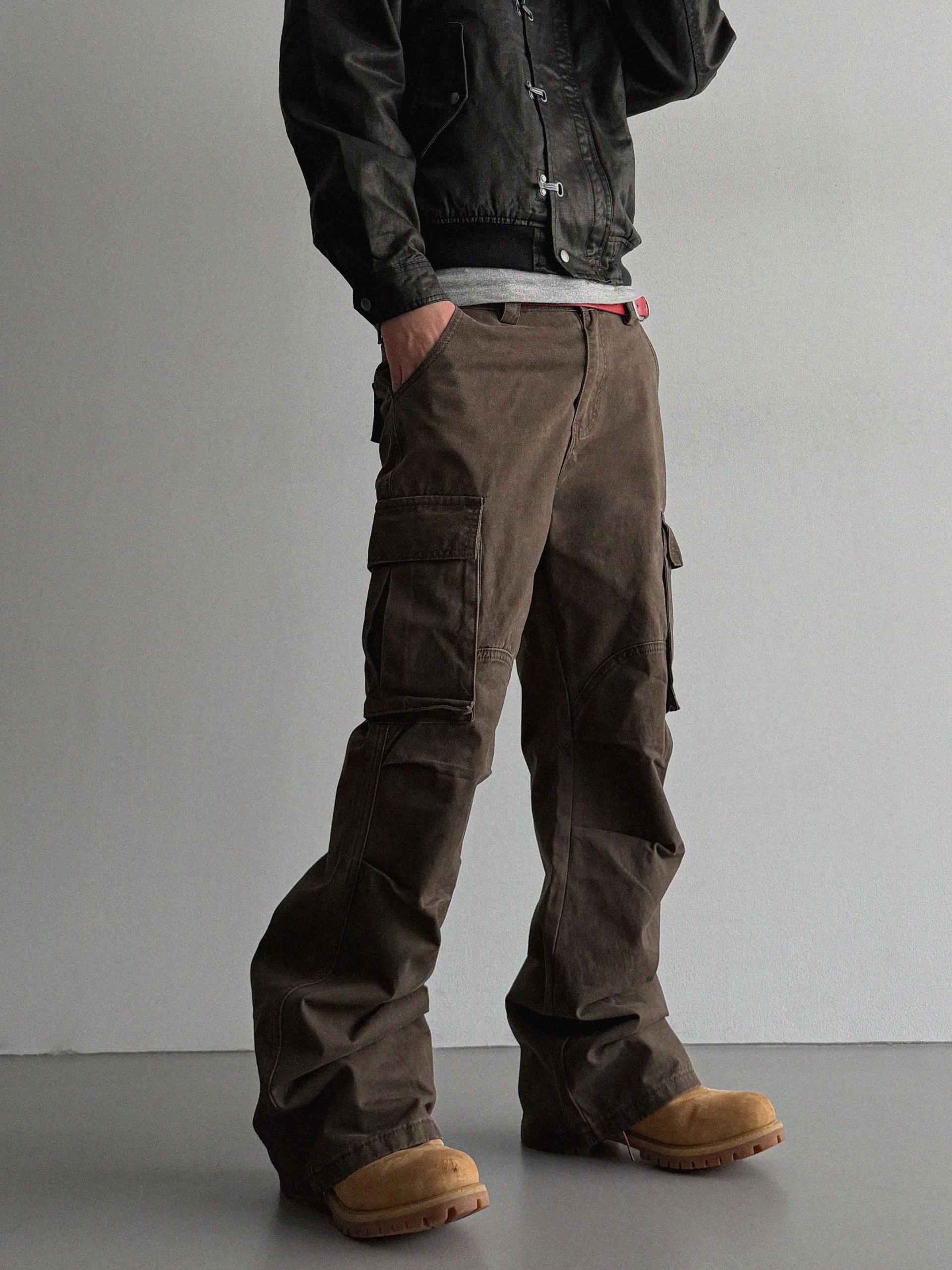 Flare deep dyed cargo pants