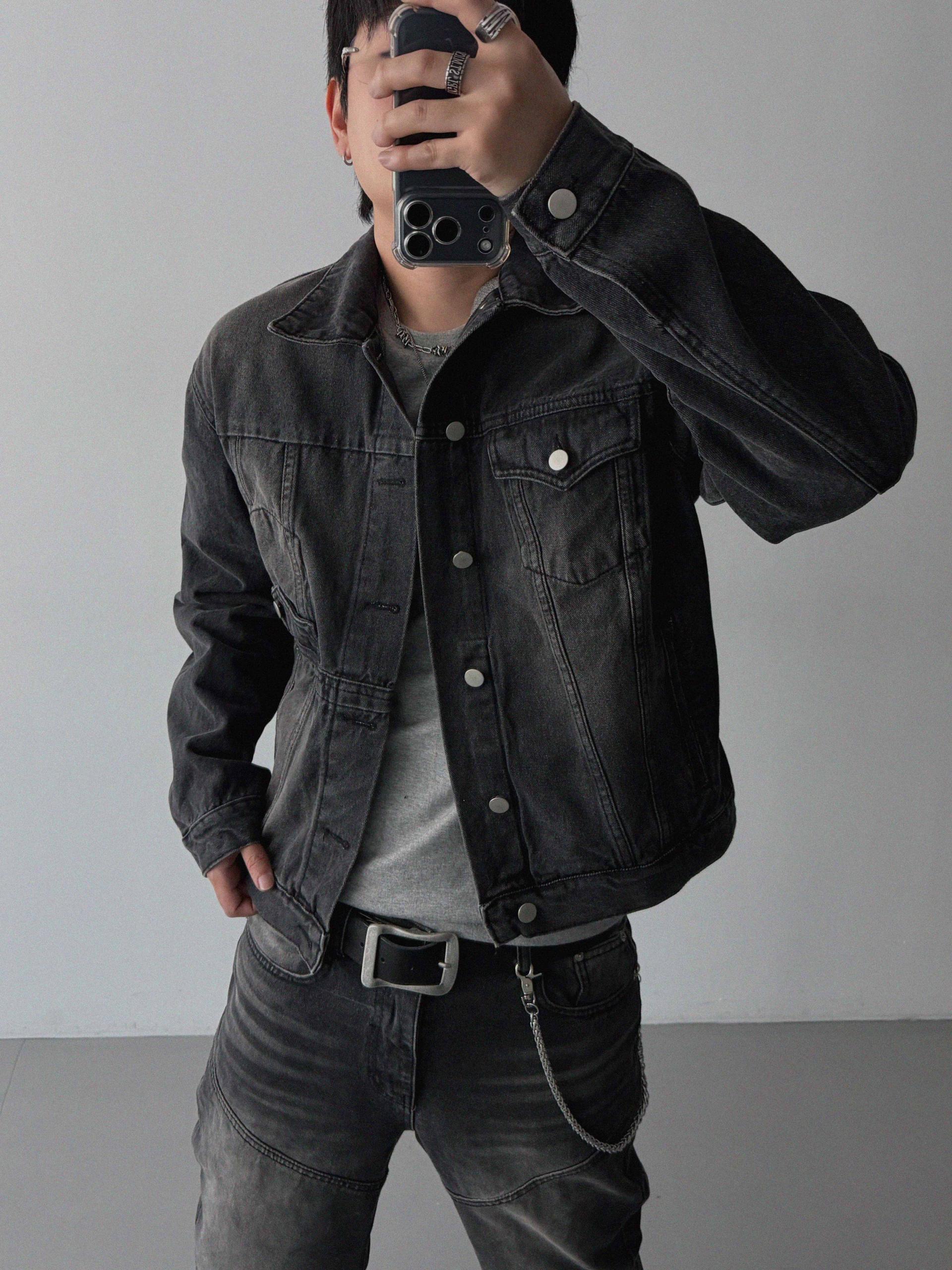 Mabel panel biker flare denim pants