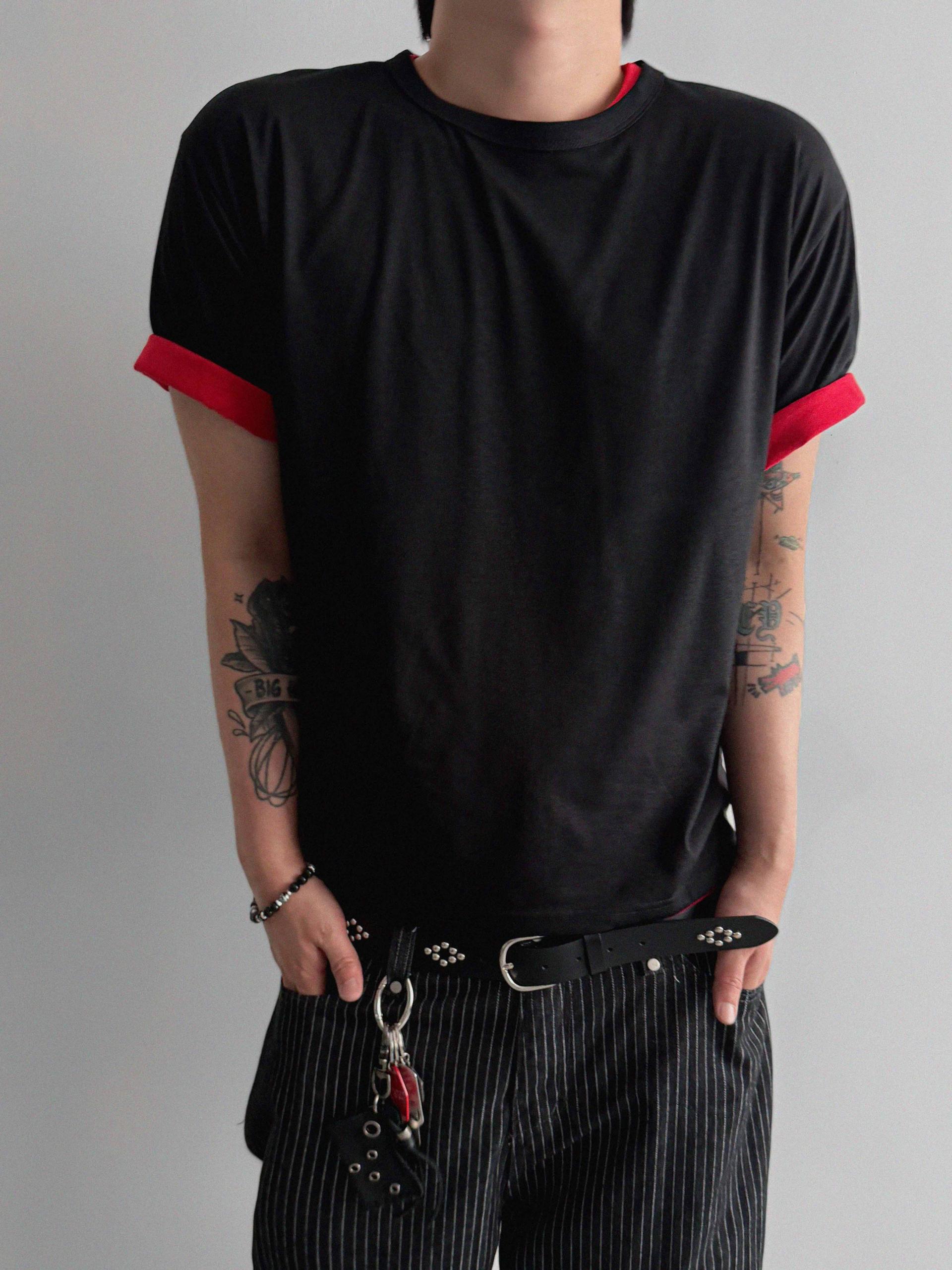 Silk layered crop half t