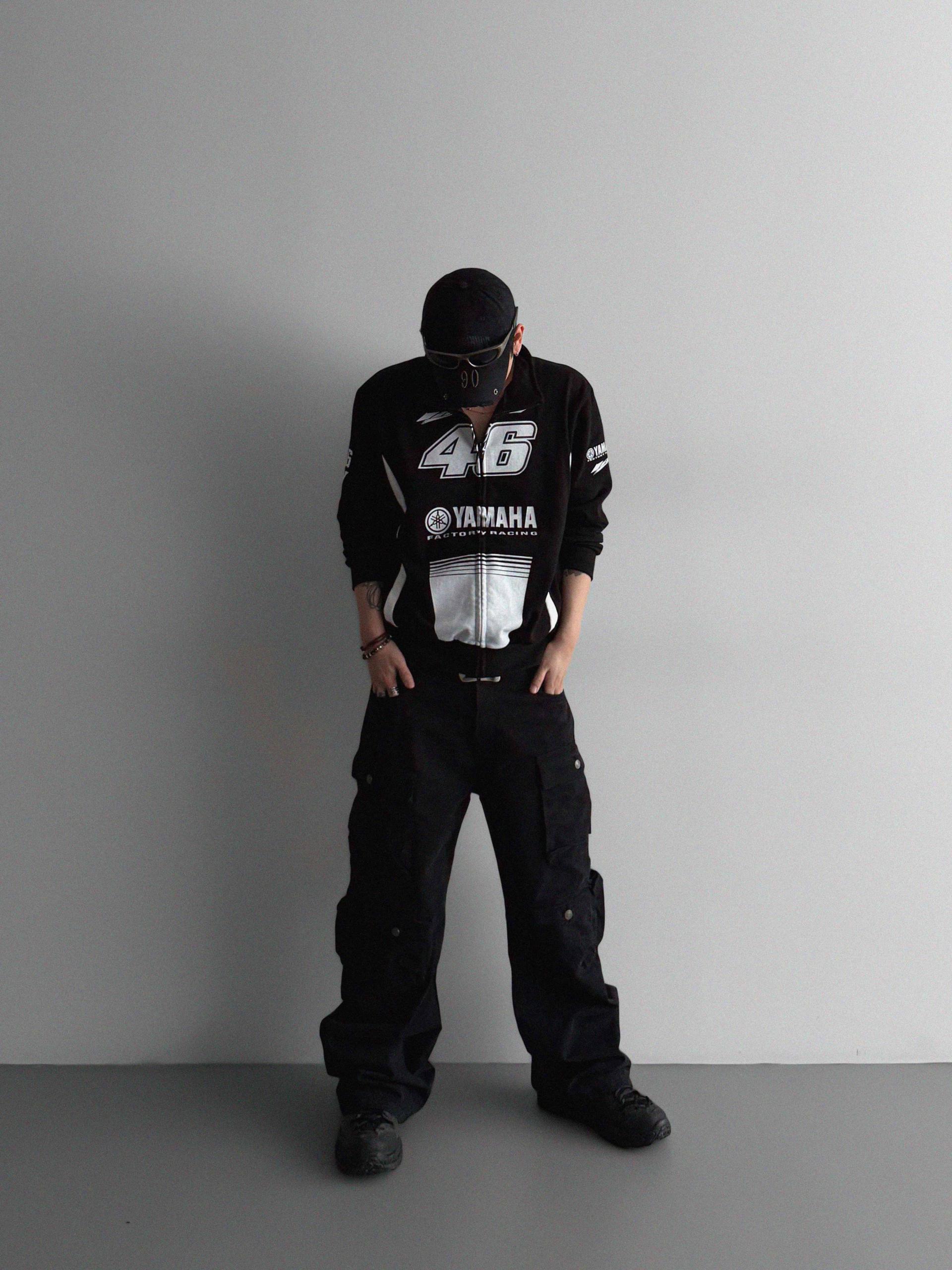 Racing print zip-up