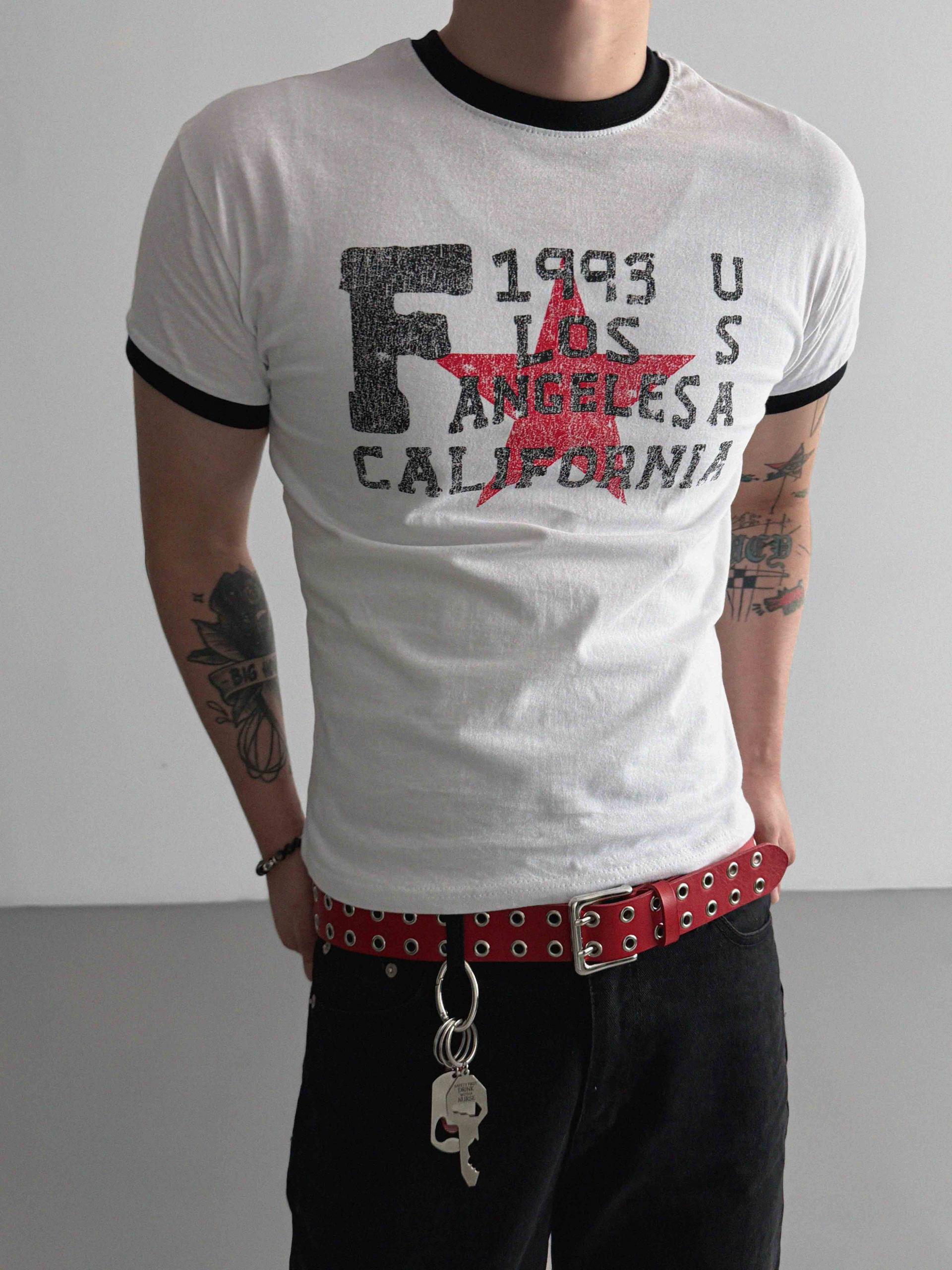 Retro star muscle ringer half t