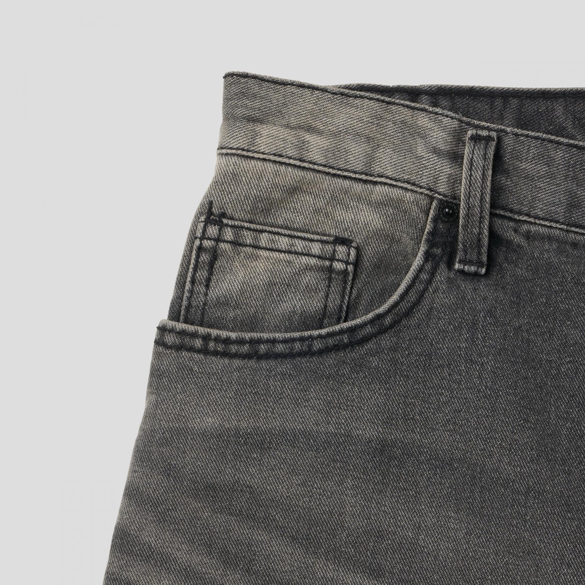 Bullet denim bermuda pants