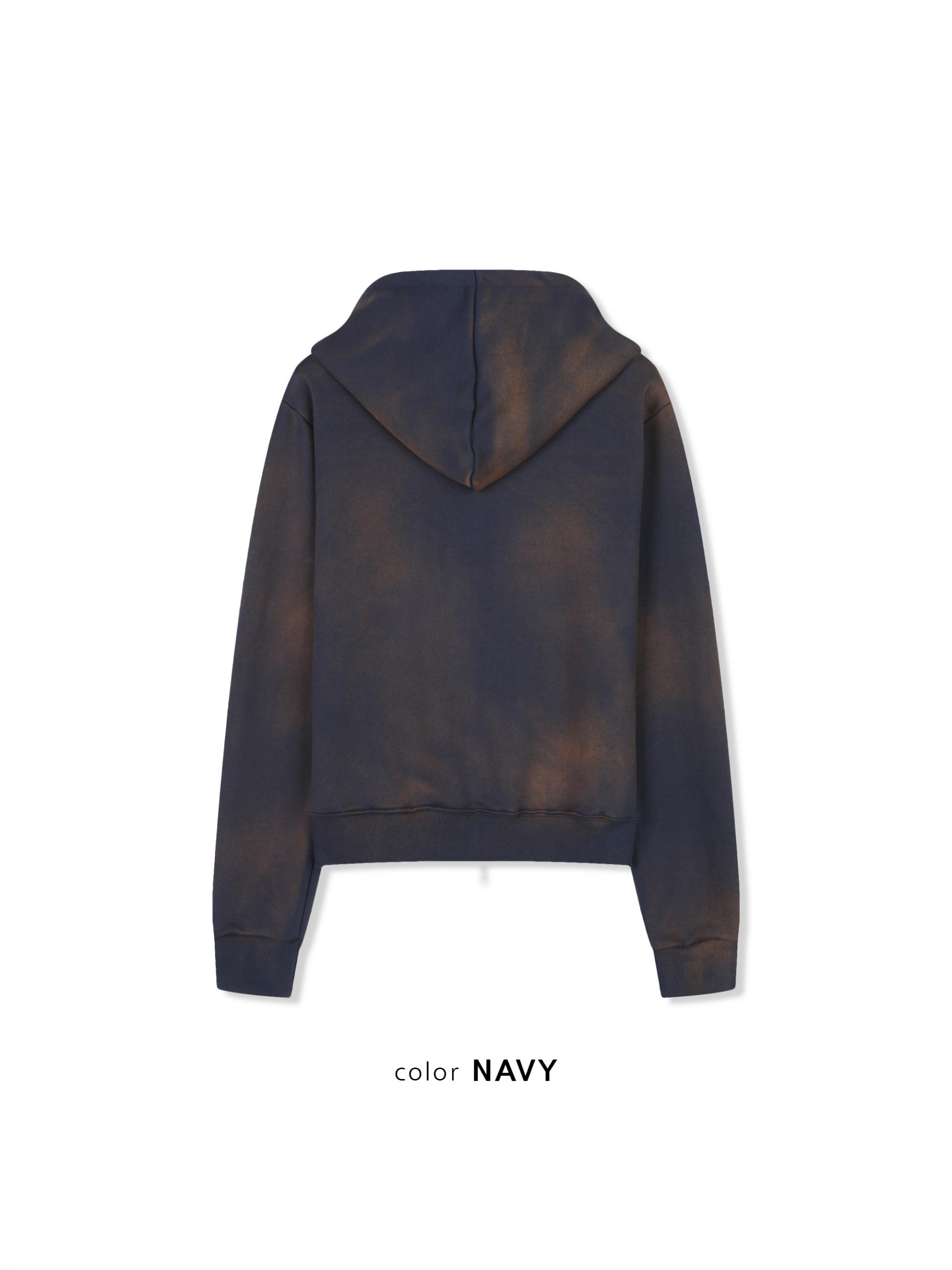 Washington crop hoodie zip-up
