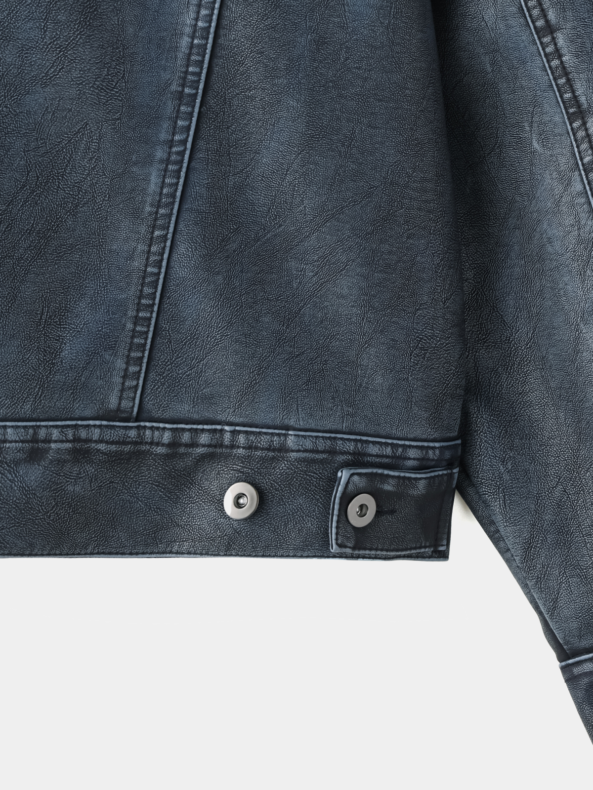 Rex leather trucker crop jacket