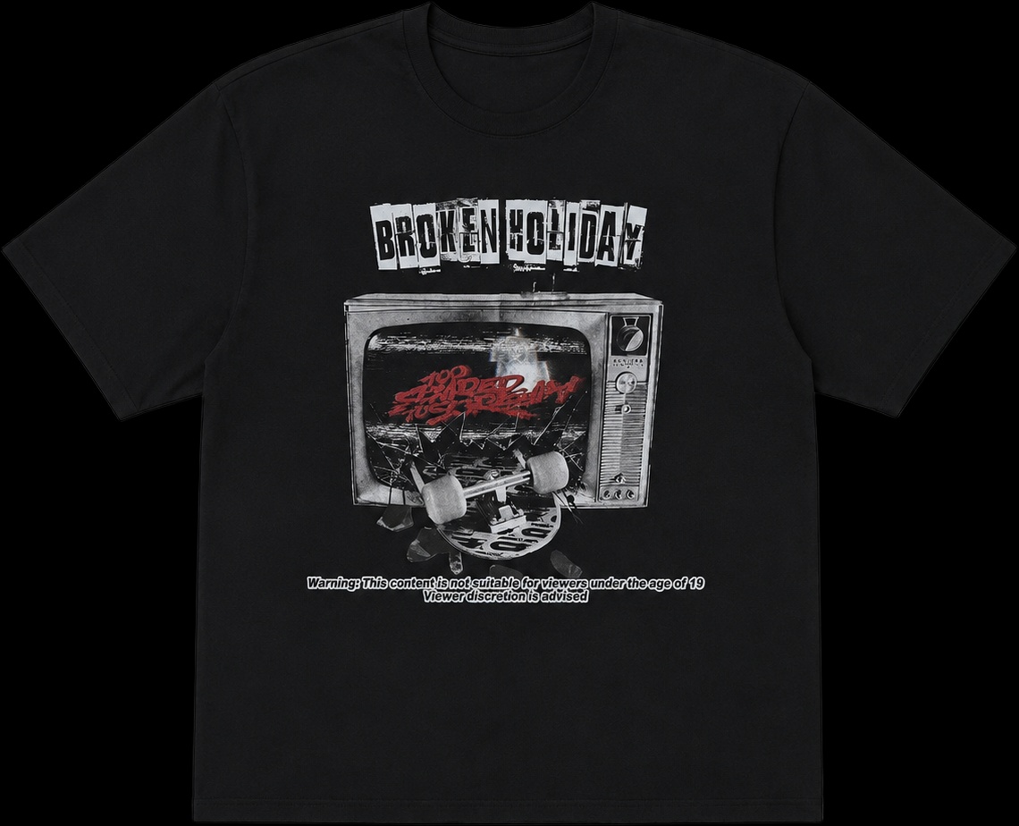 Broken crop half t