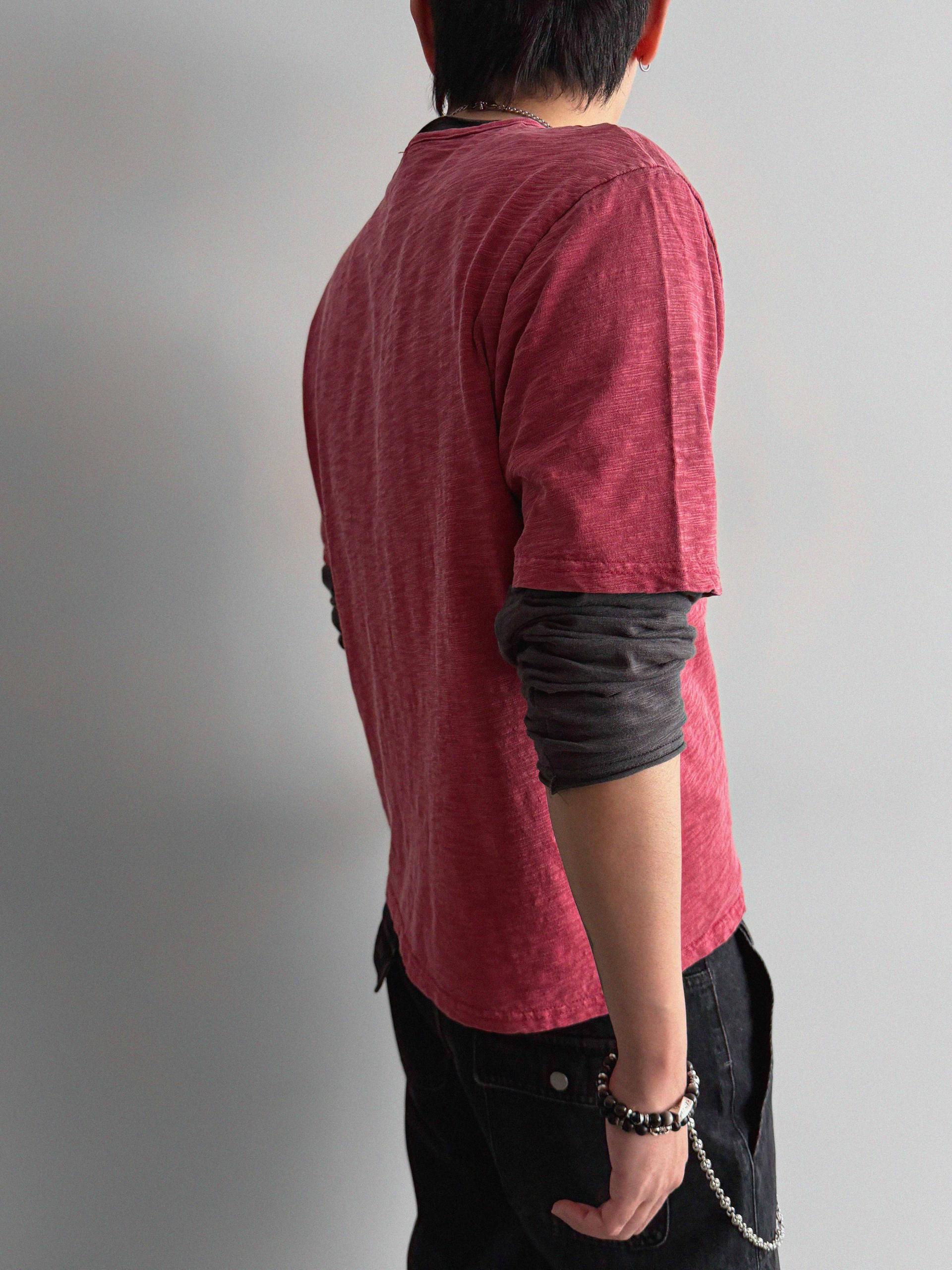 Slub pigment crop half t