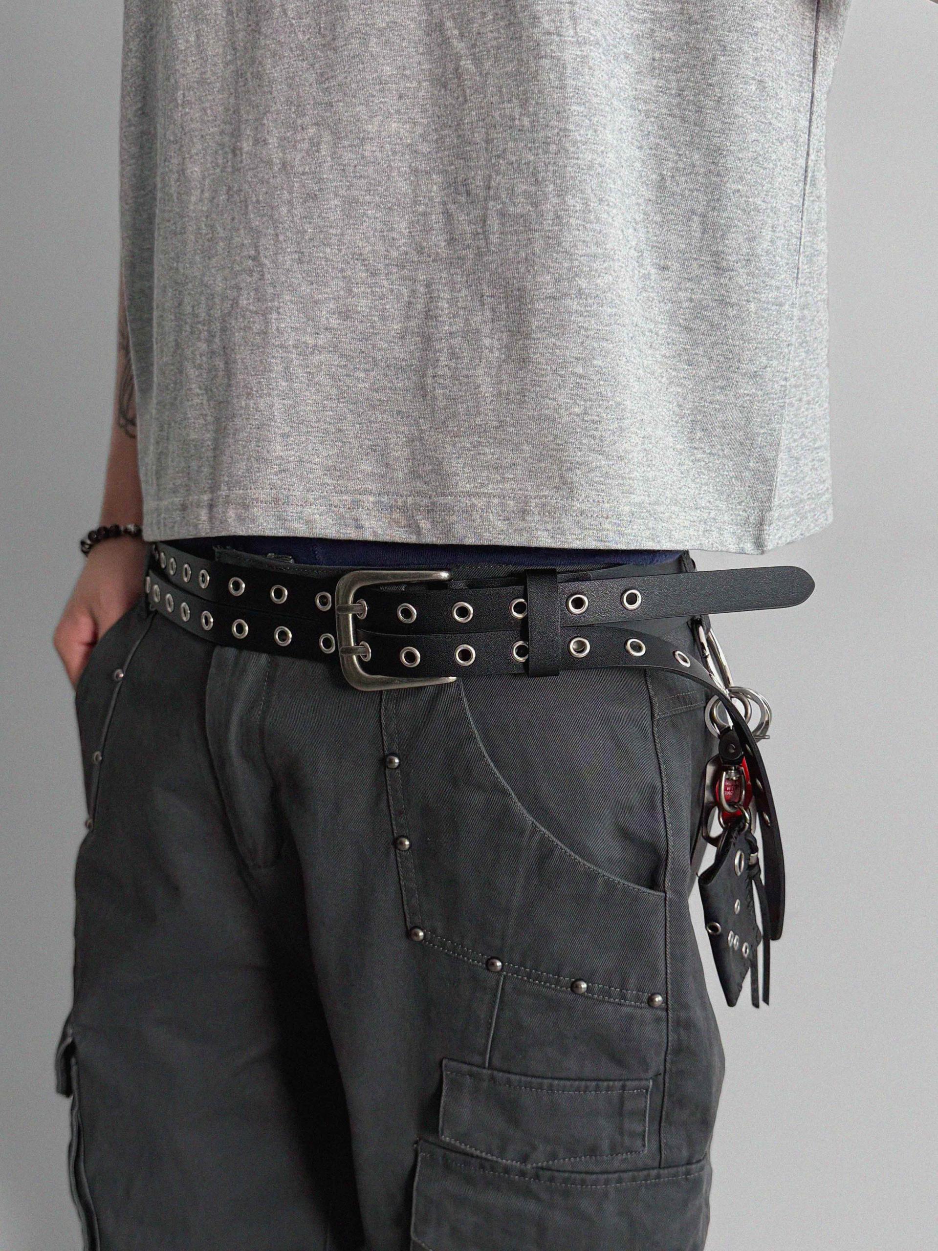 Dual eyelet long belt