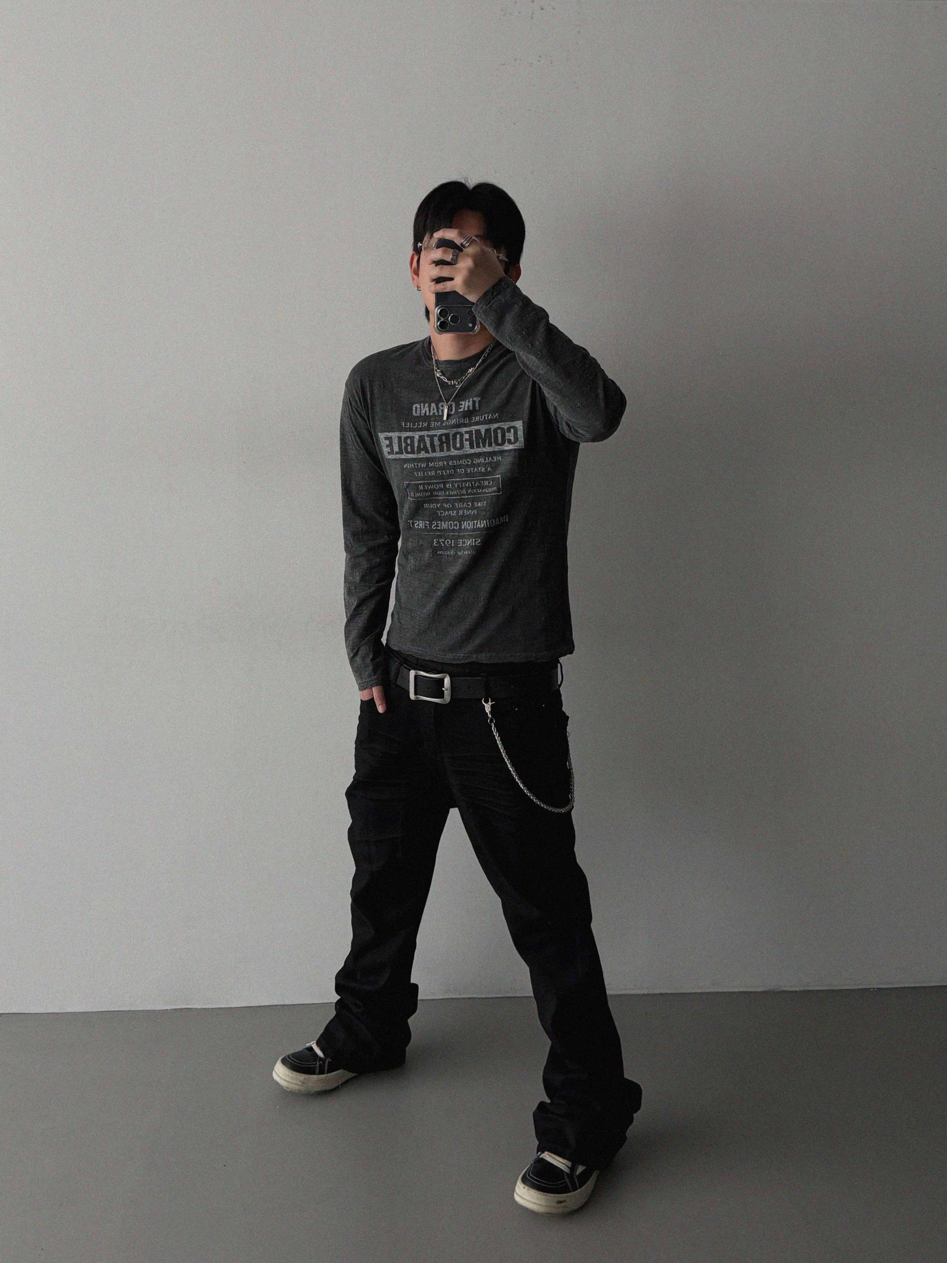 Comfort pigment slub slim t