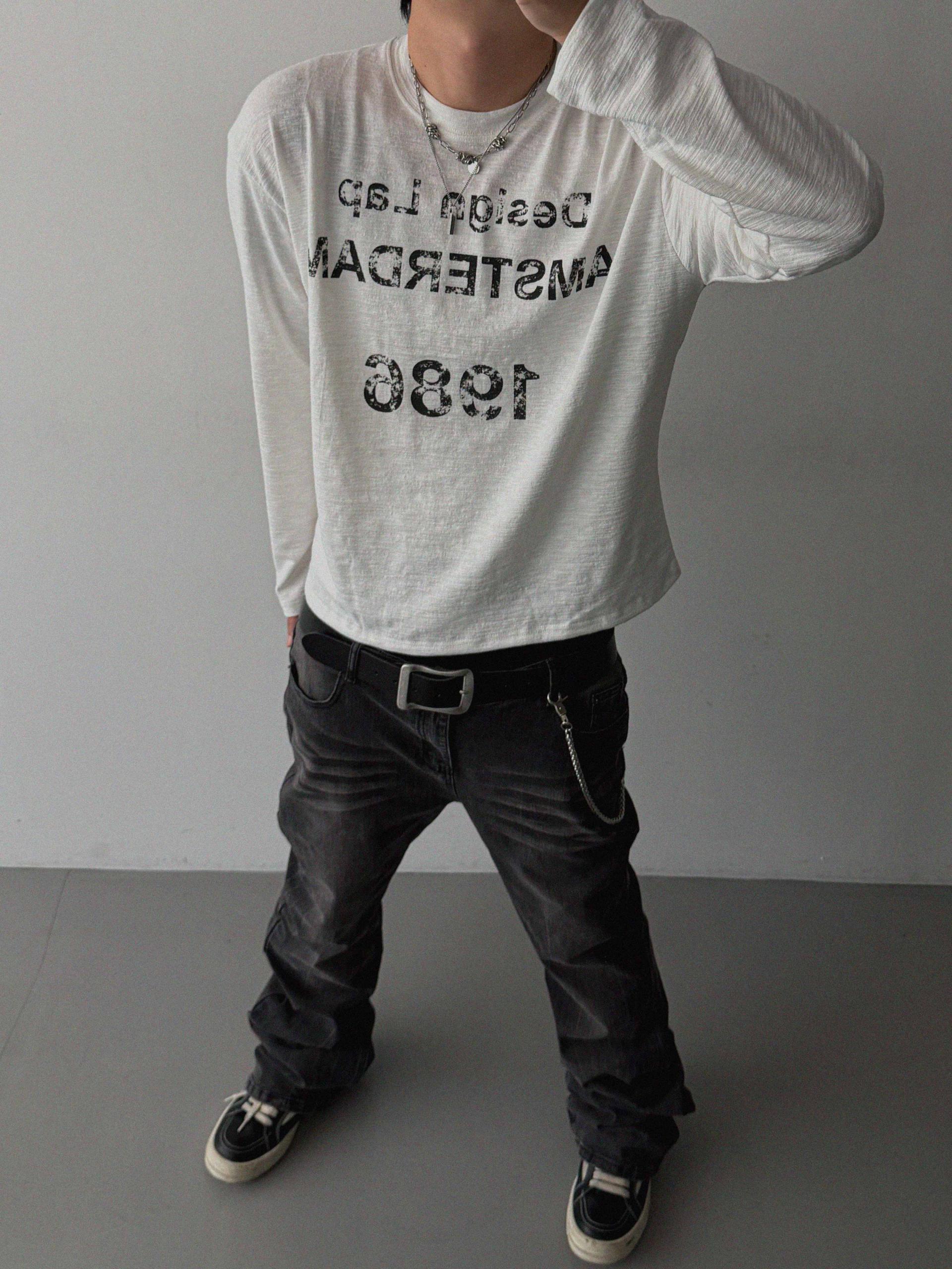 Lap slub crop t