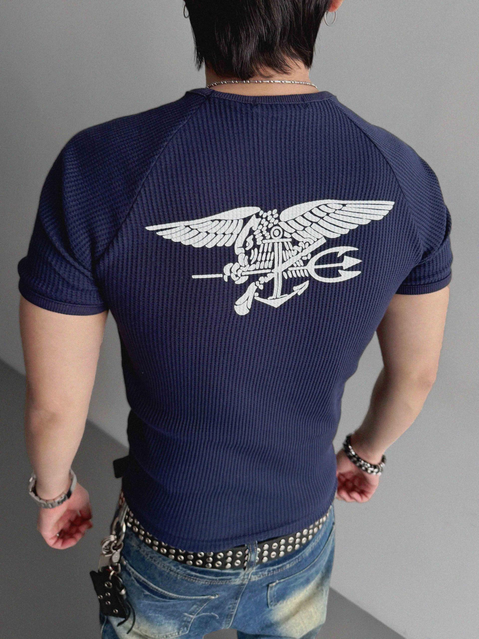 SEAL waffle muscle half t