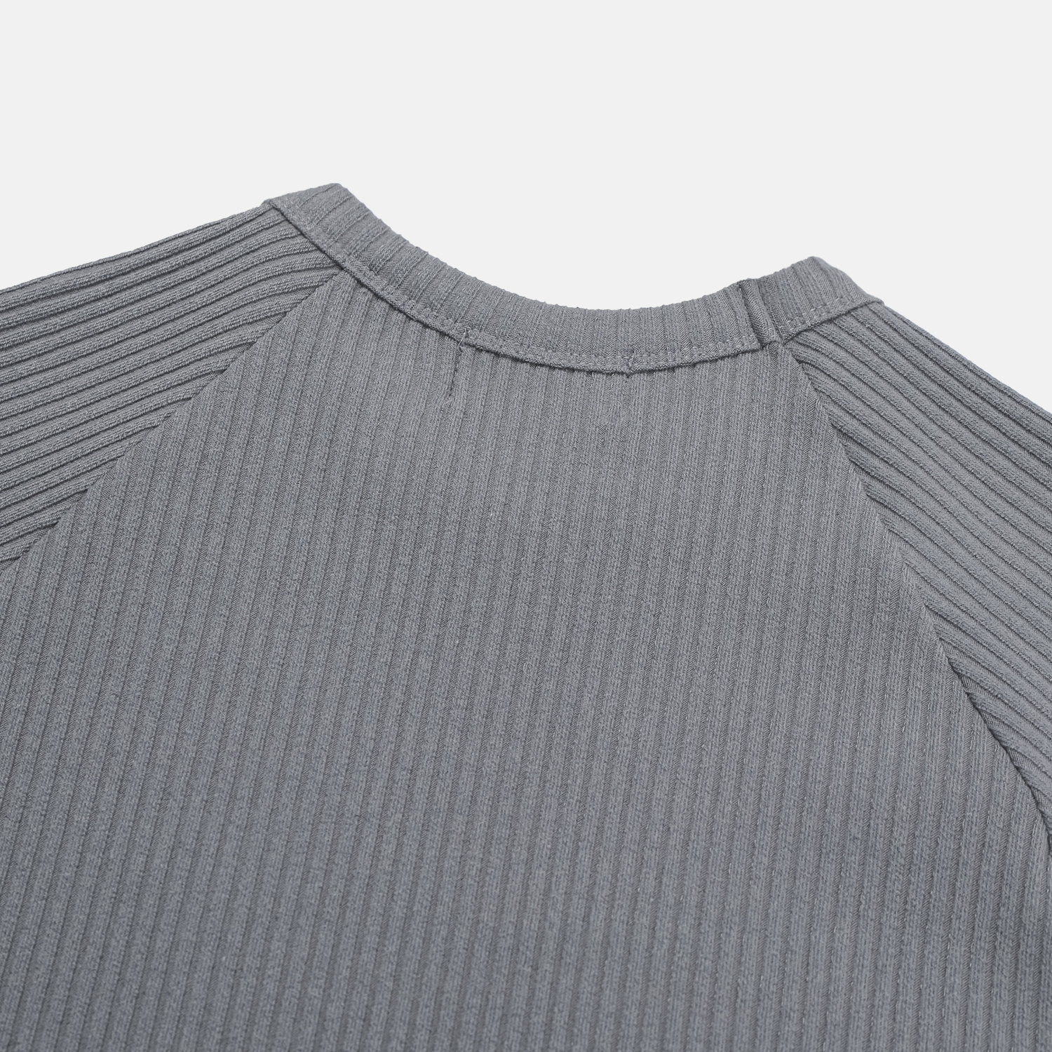 Ribbed raglan muscle half t