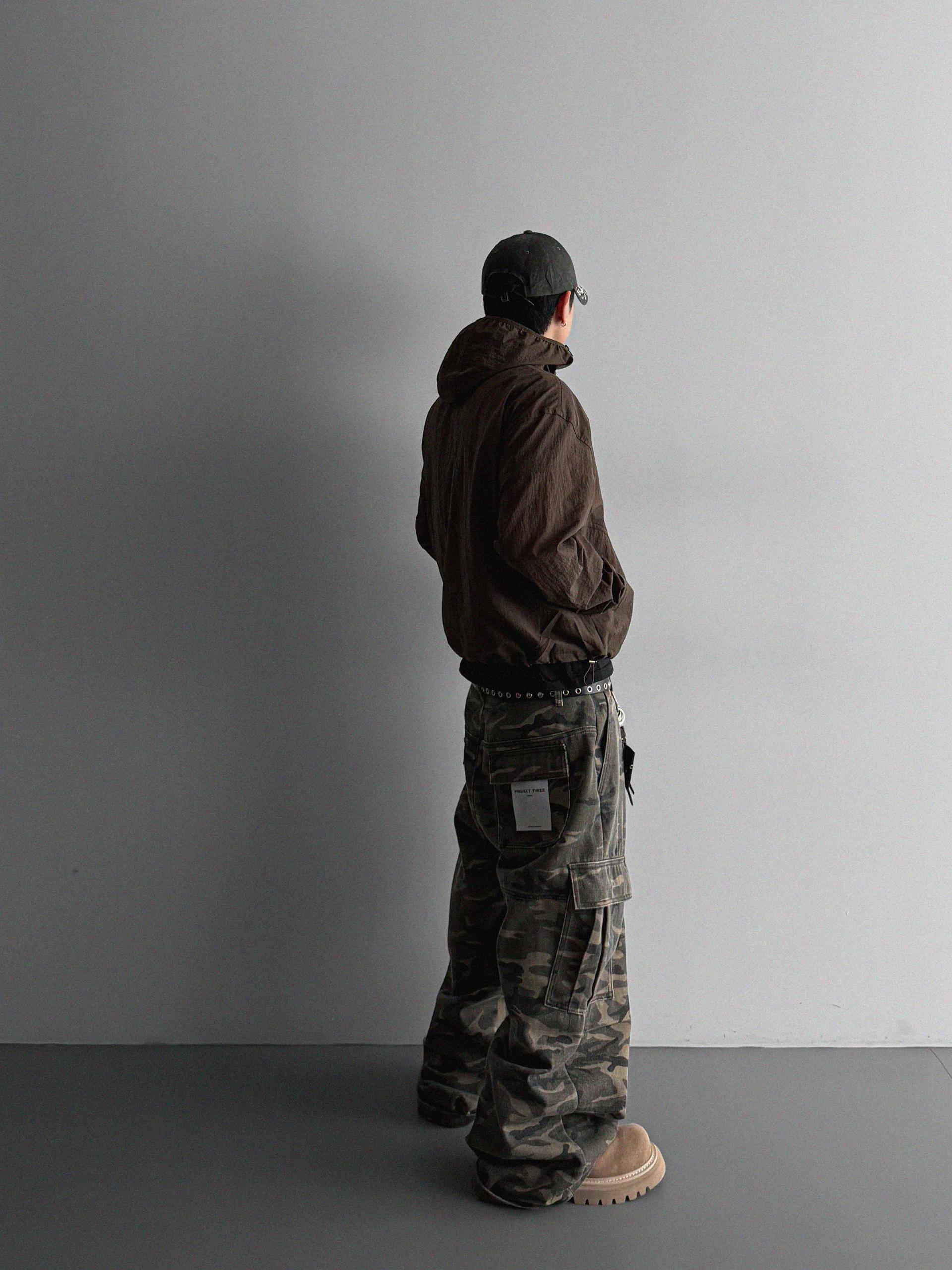 Summer diagonal zipper hood jacket