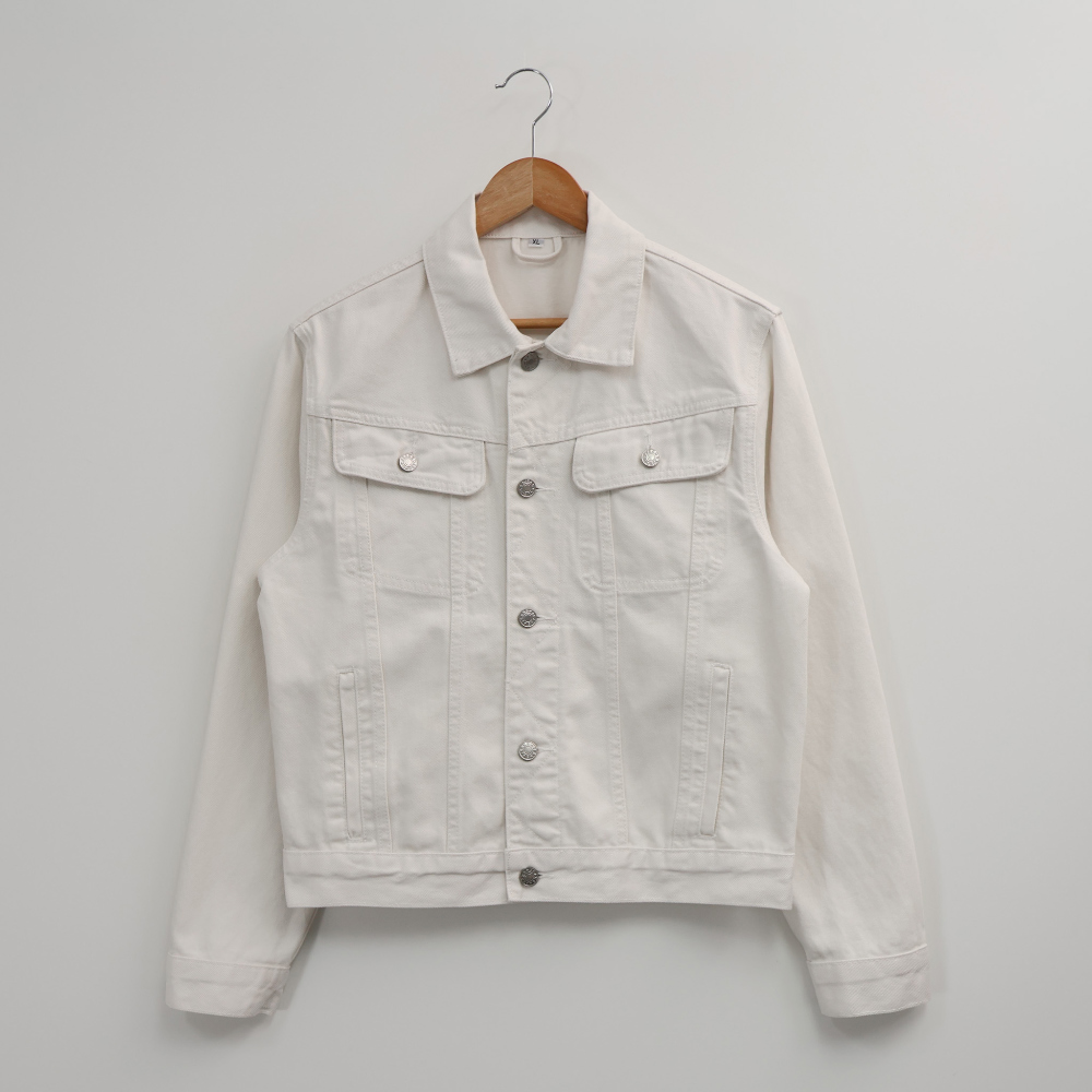 Minimal basic crop denim jacket