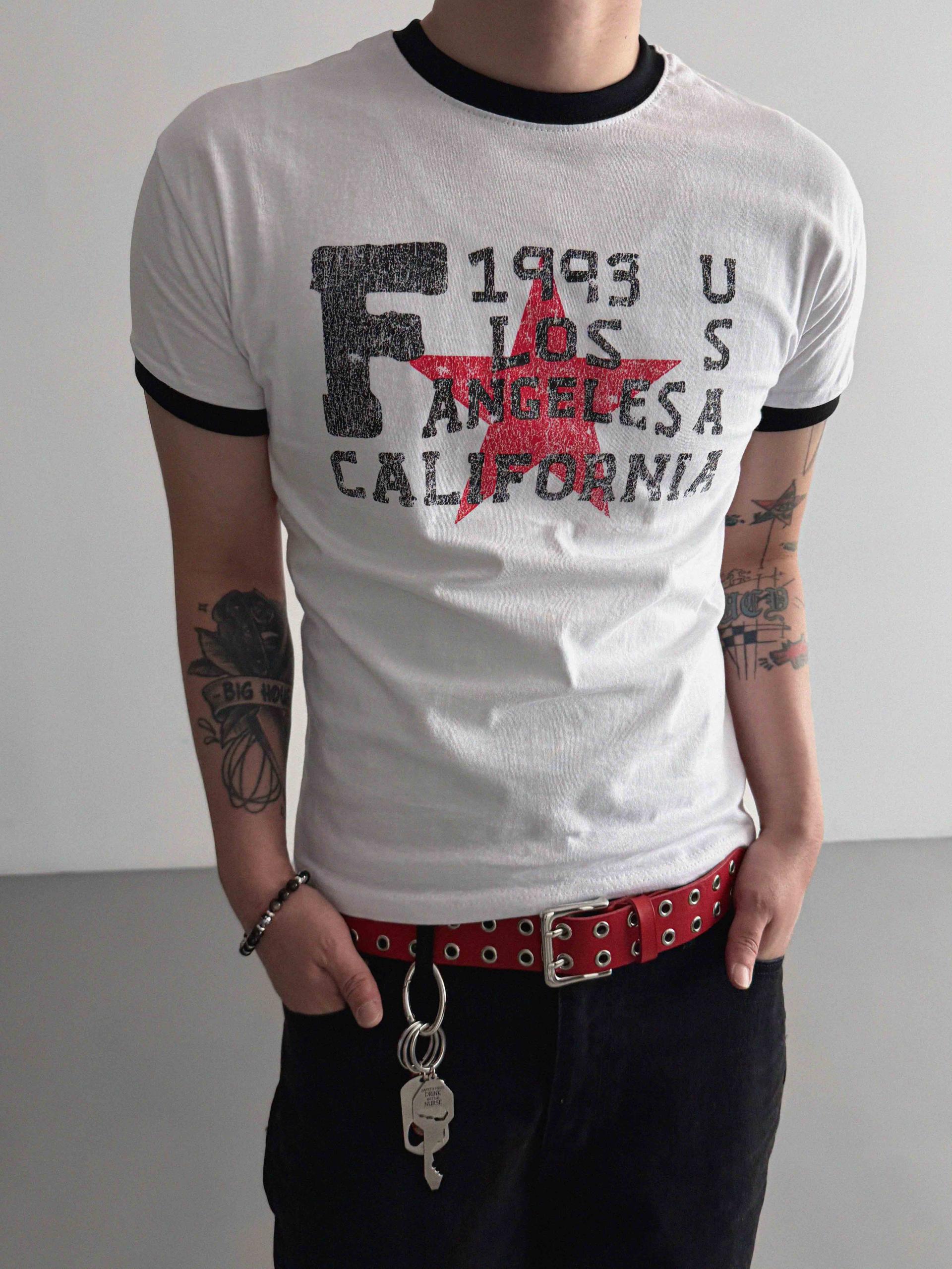 Retro star muscle ringer half t