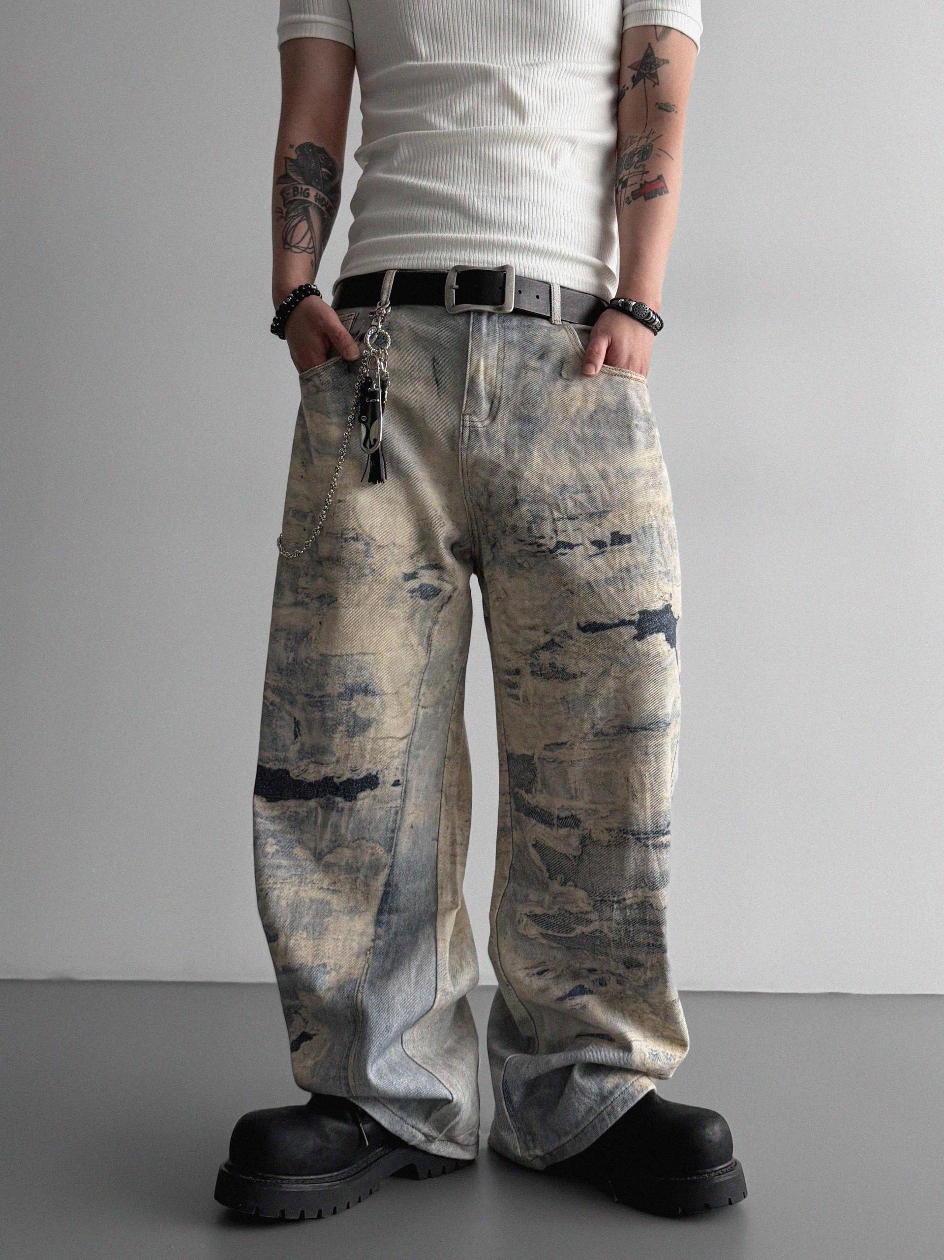 Salt digital denim pants