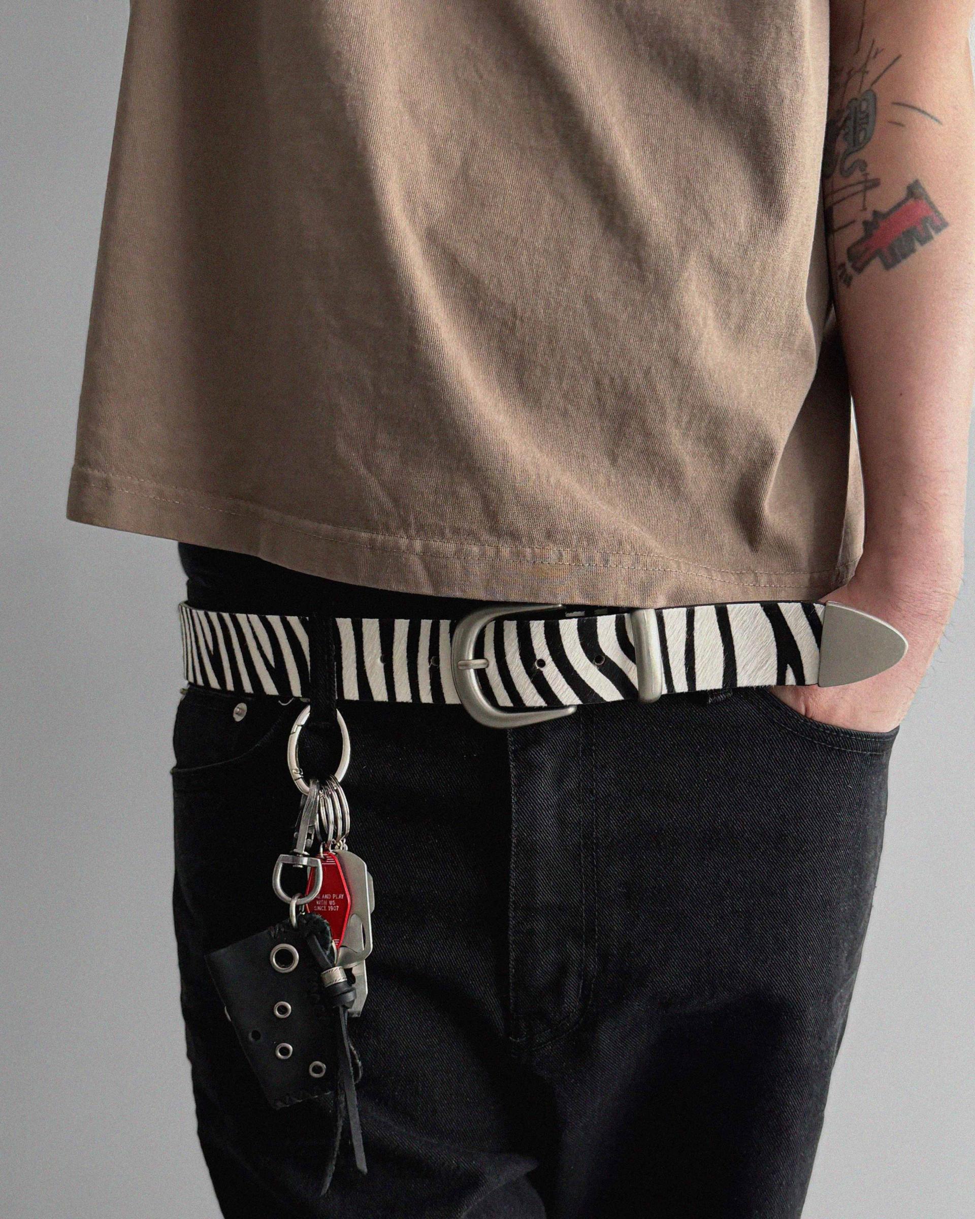 Calf skin animal 40 belt