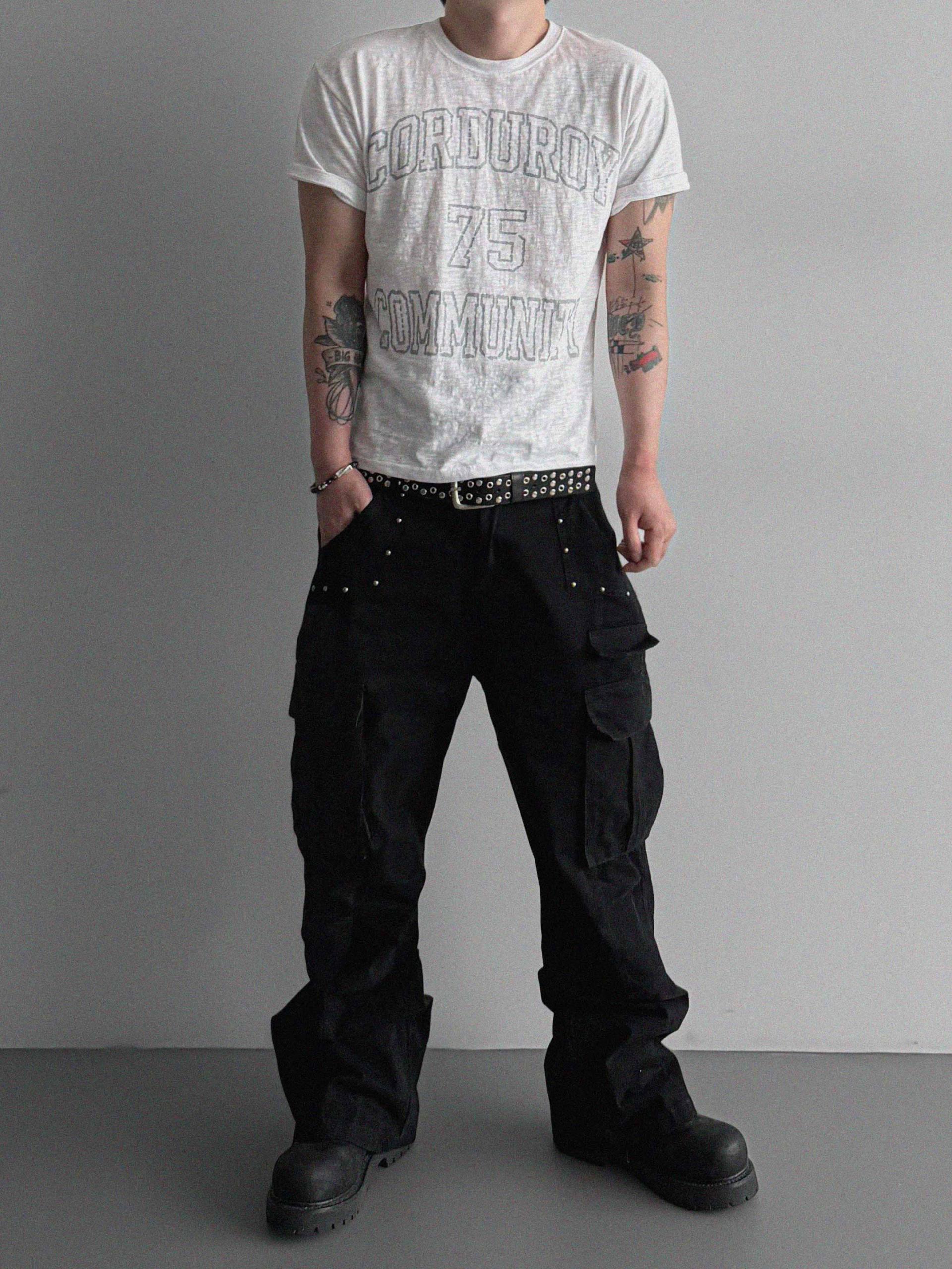 Community slub crop half t
