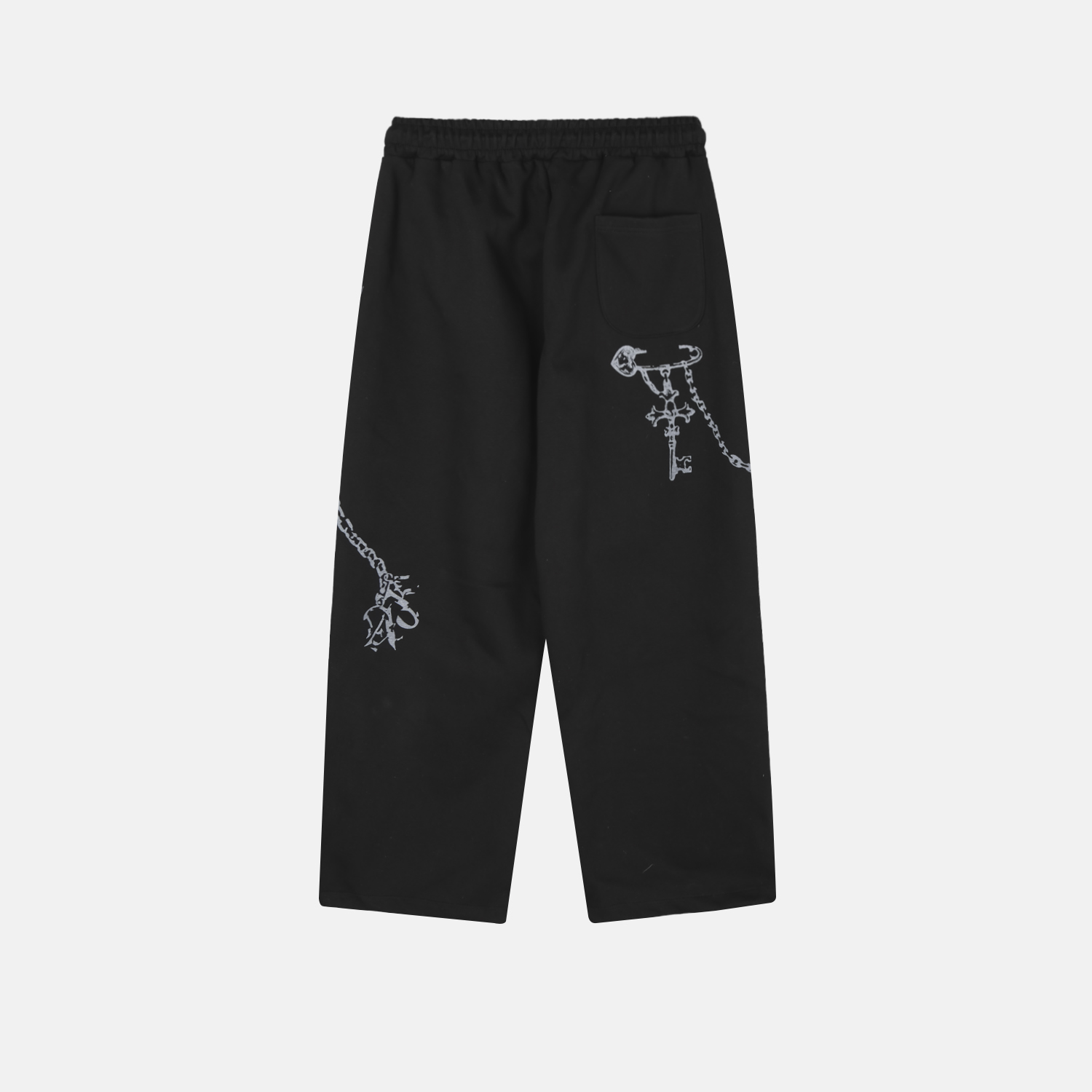 Keyring printed wide sweat pants