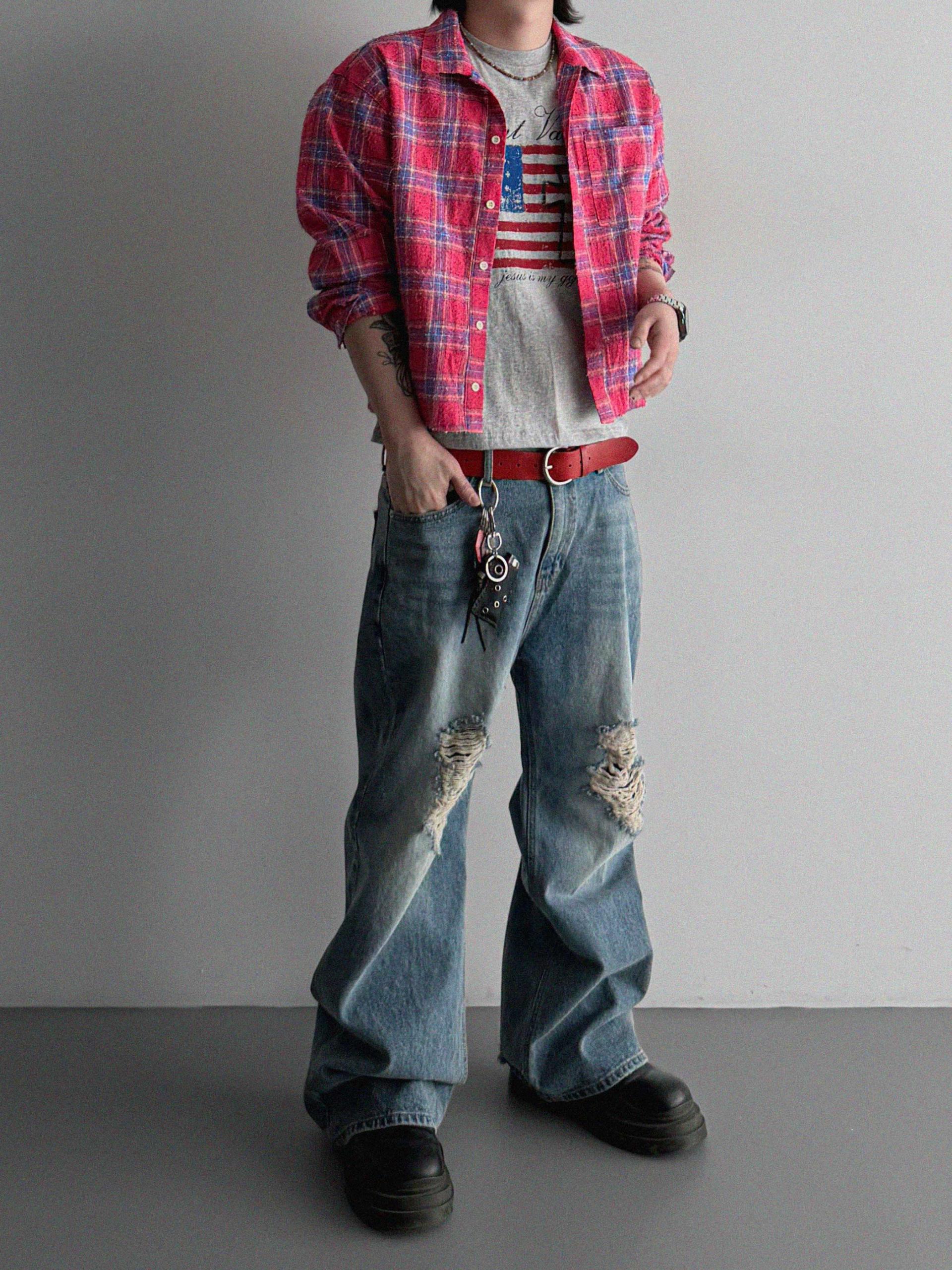 Nova crop check shirt