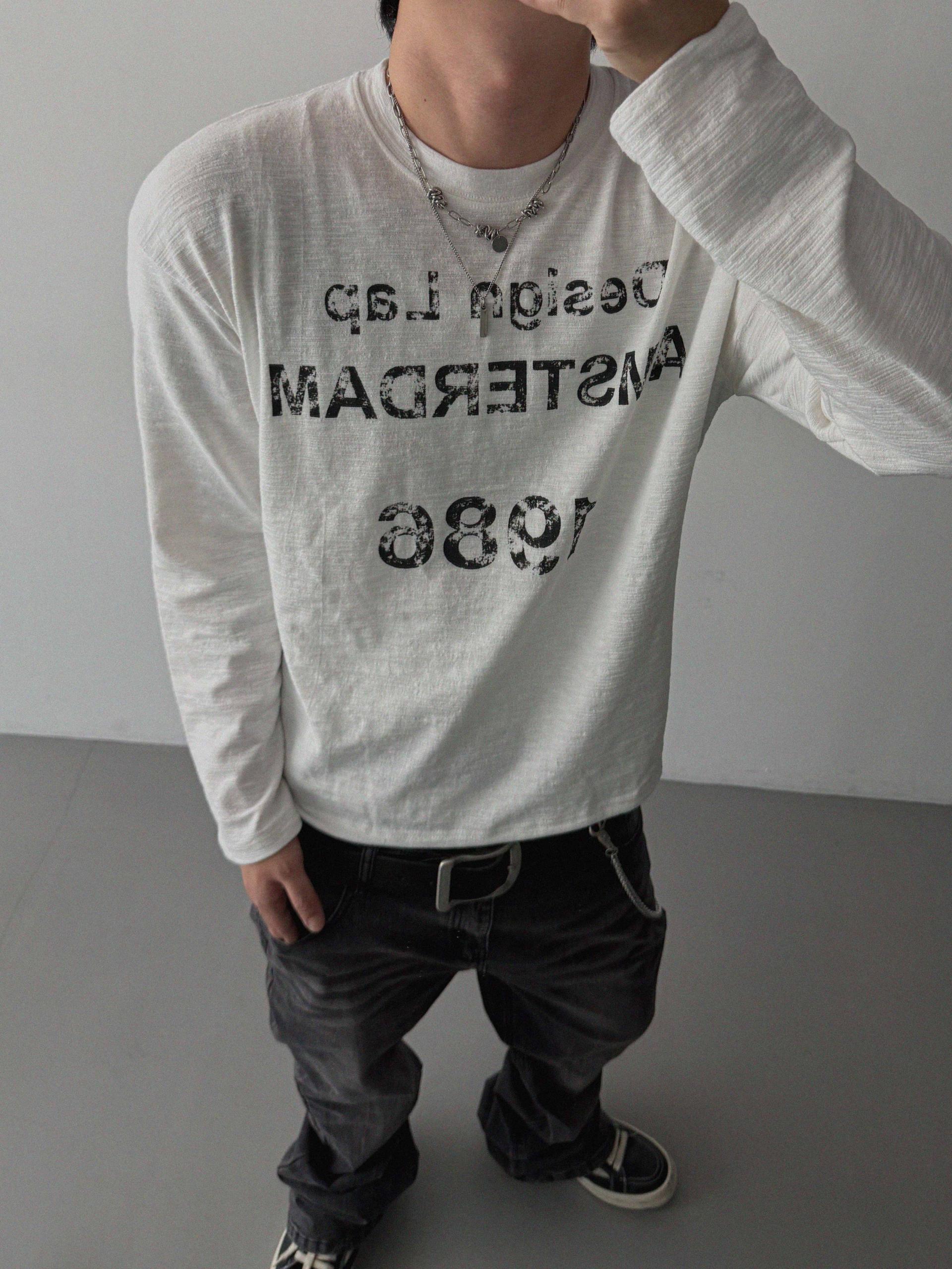 Lap slub crop t
