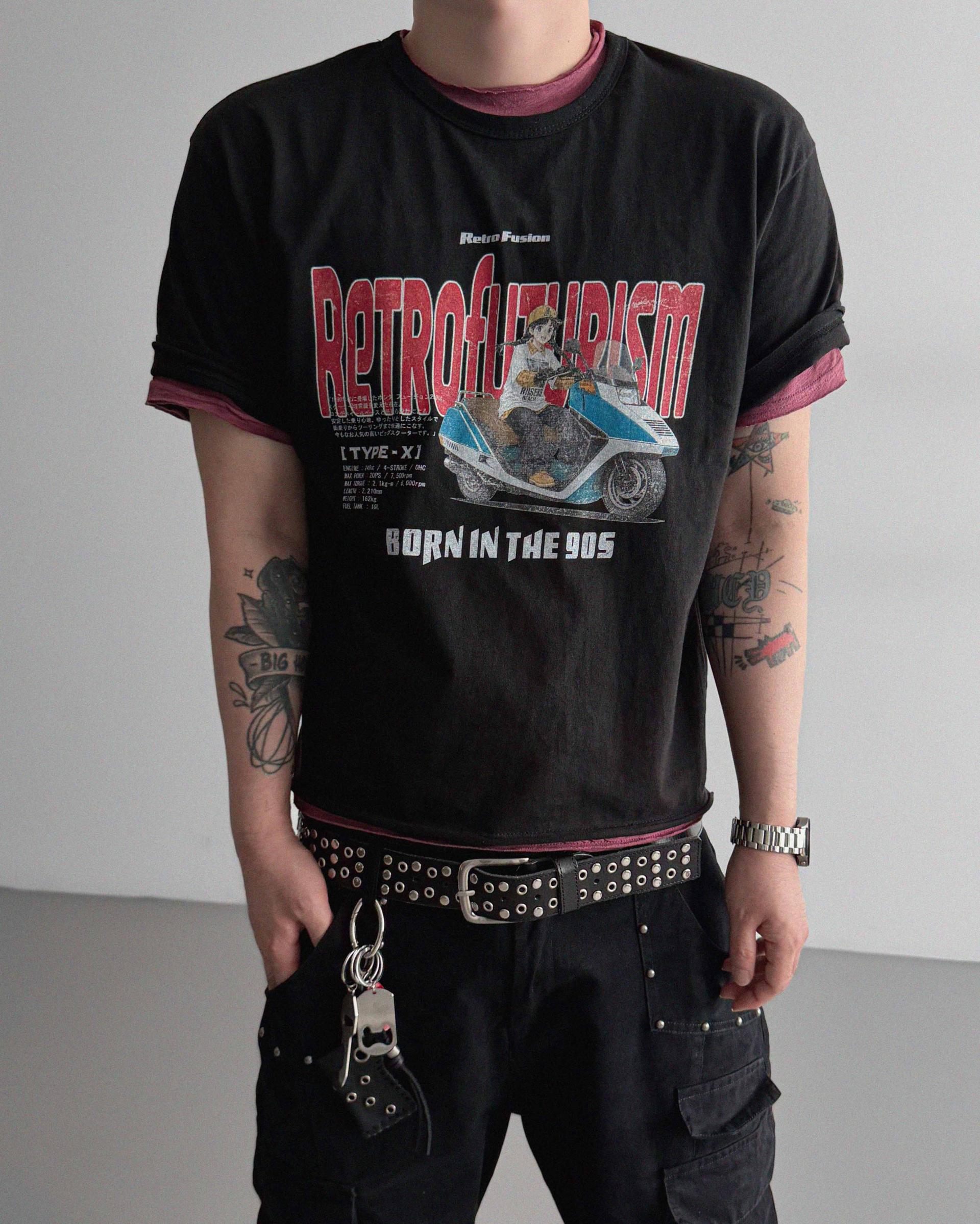 Fusion cutoff crop half t