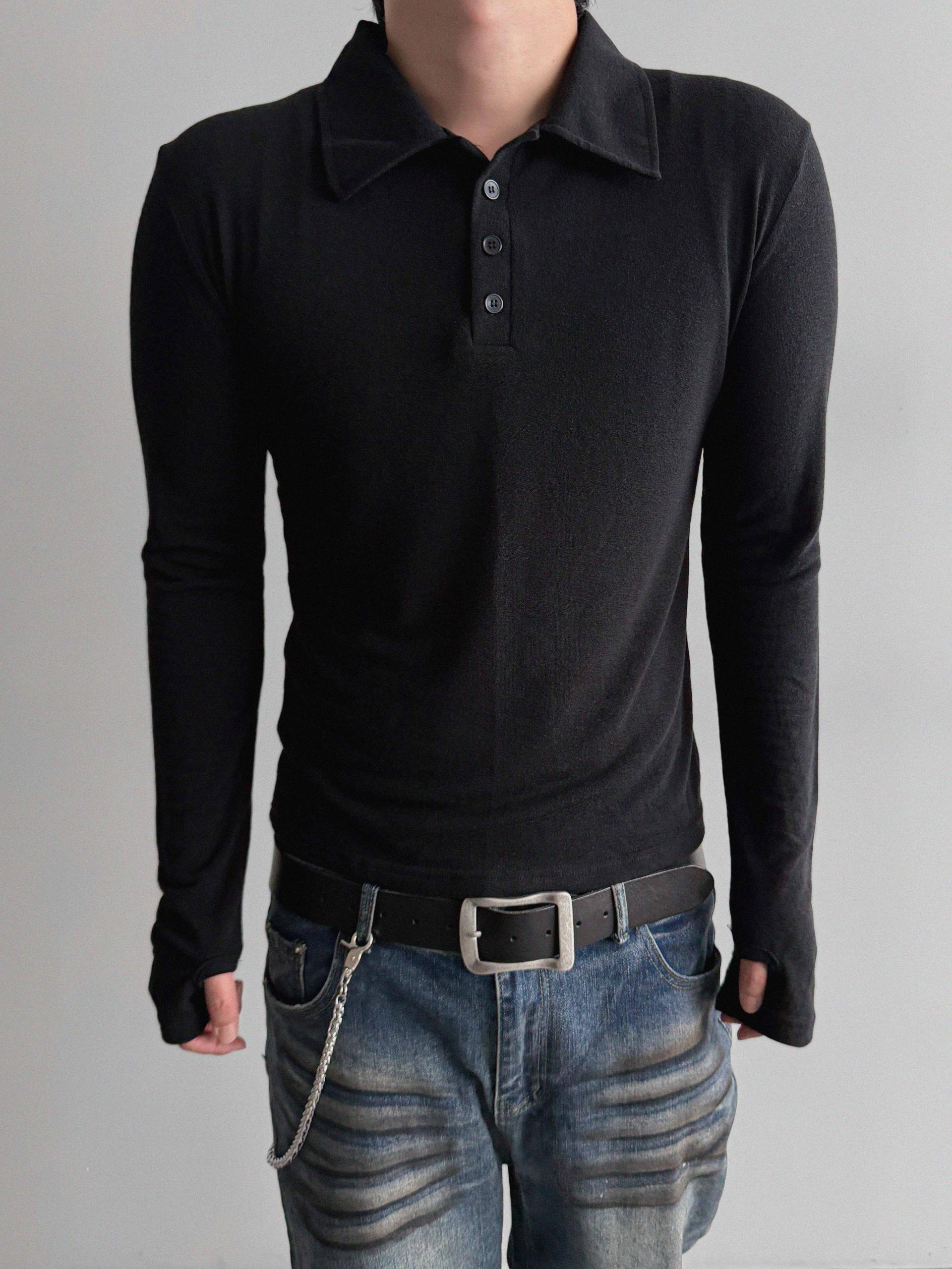 Blank slim warmer collar t