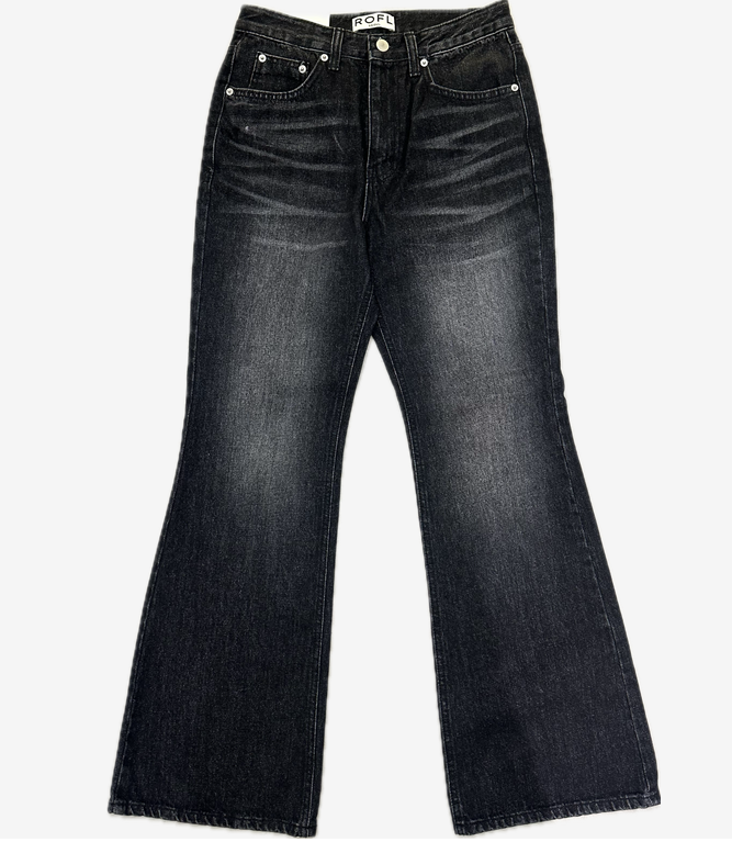 Deep Brush Flare Denim Pants
