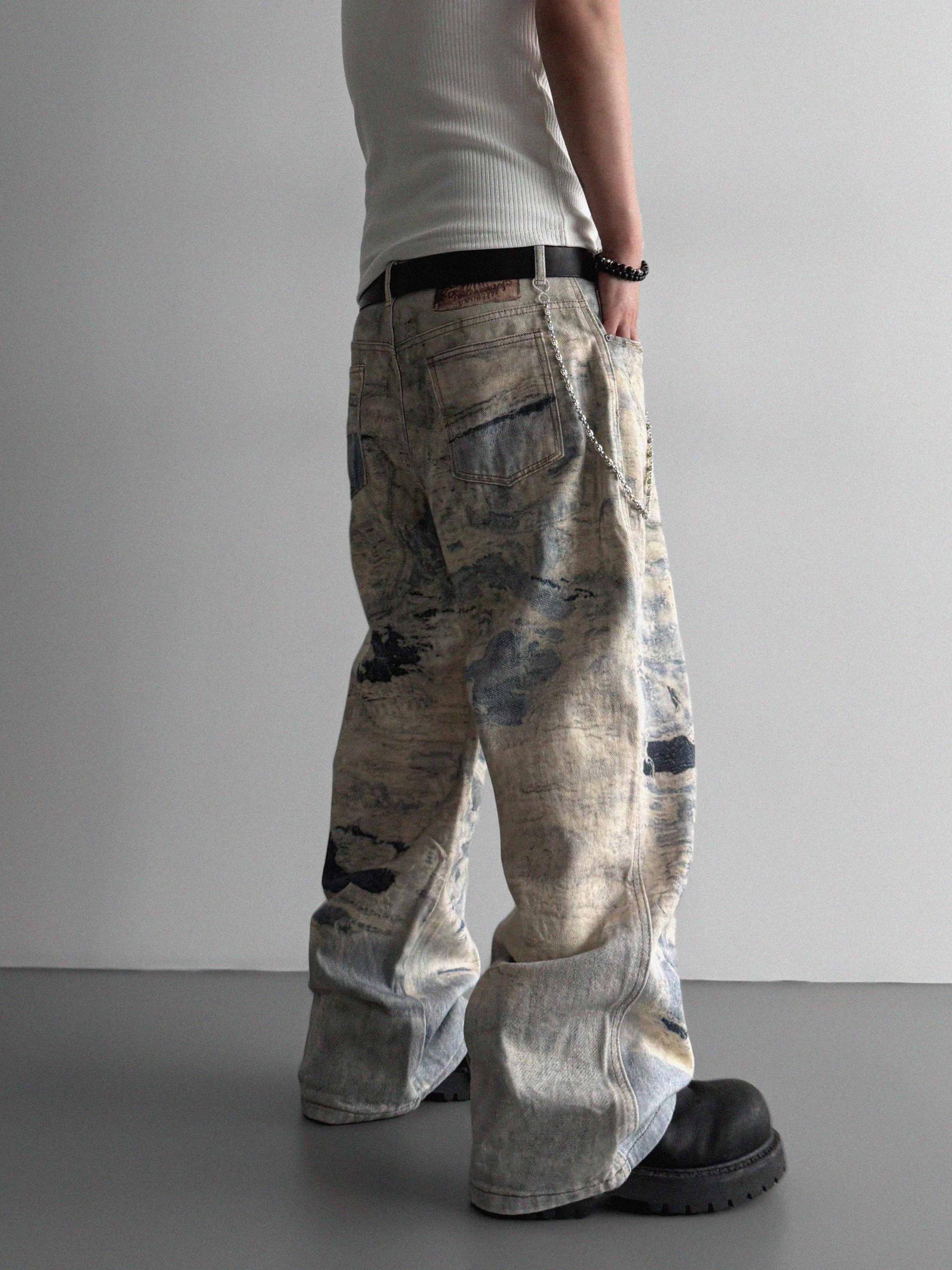 Salt digital denim pants