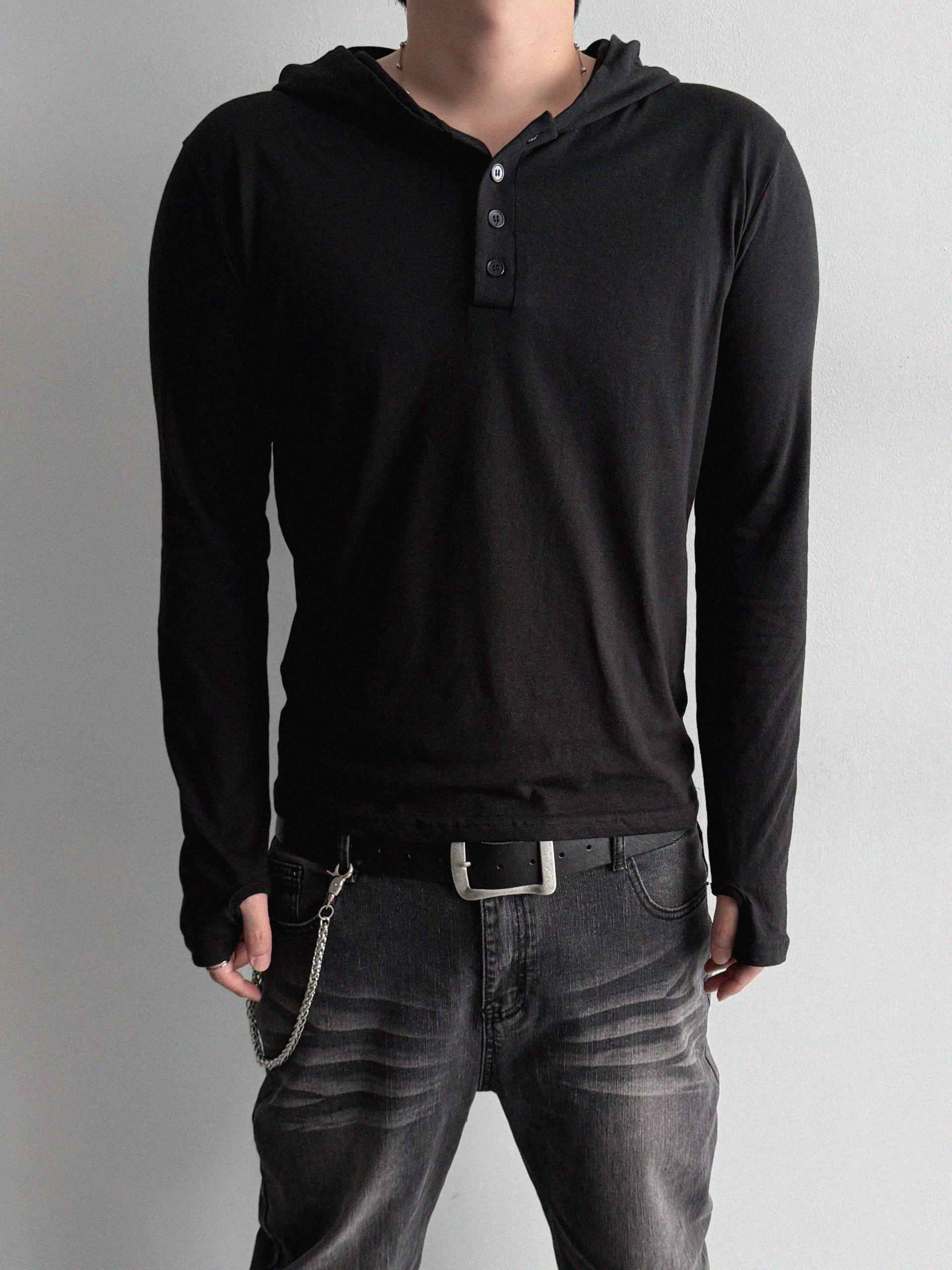 After henry neck warmer hoodie t