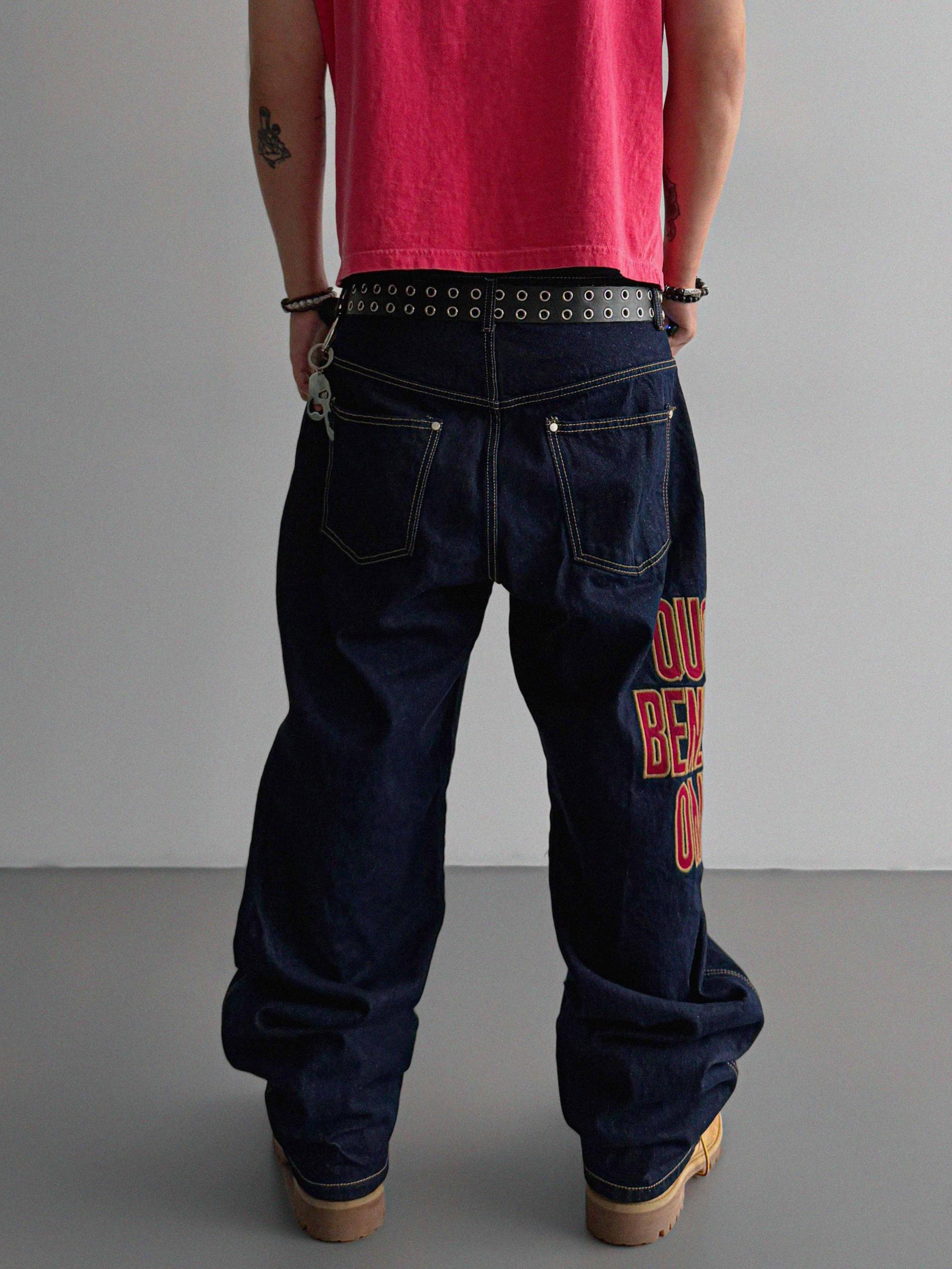 Faber embroidered Baggy jeans