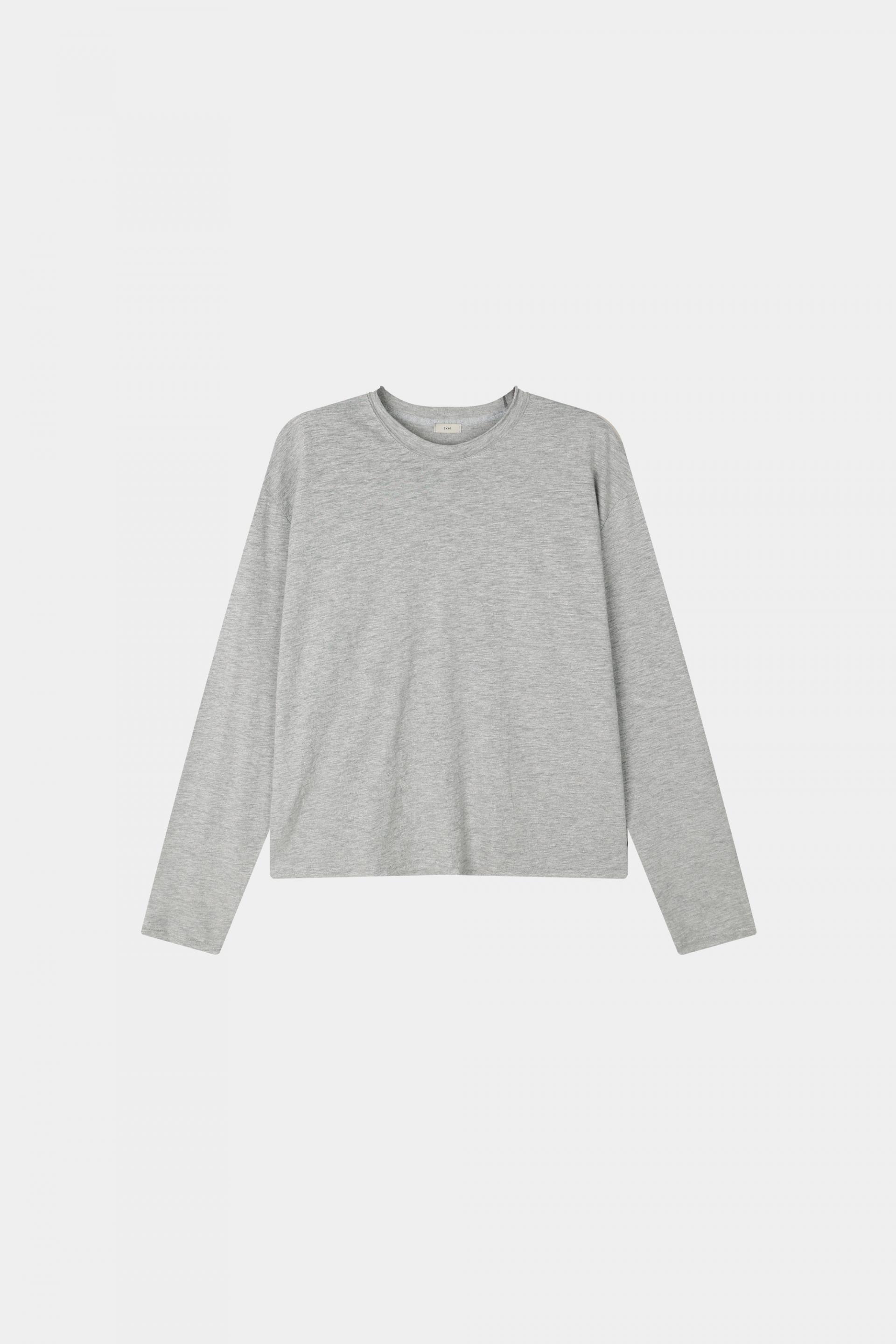 Slub cuting crop long sleeve t
