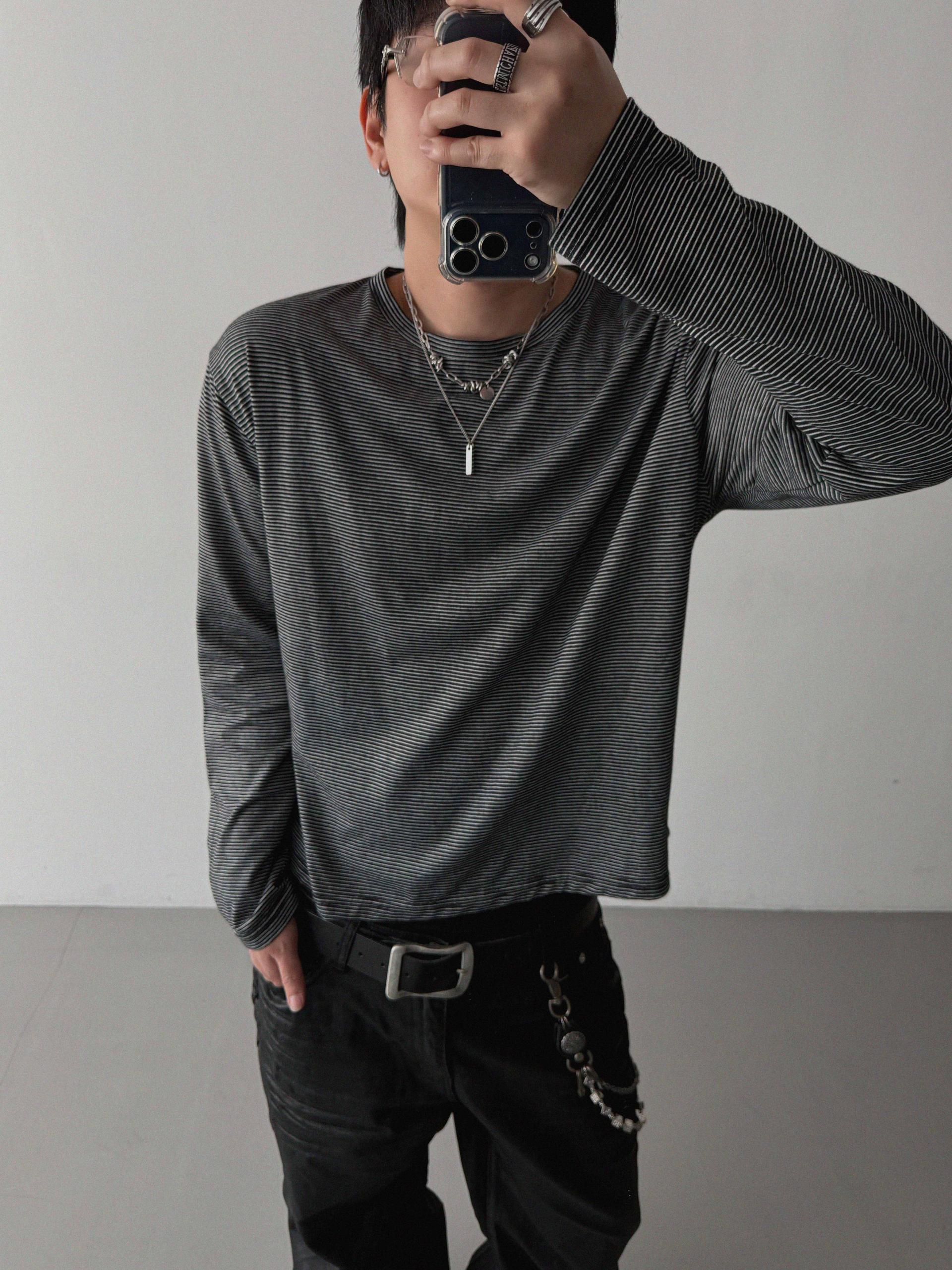Embo coated semi flare pants