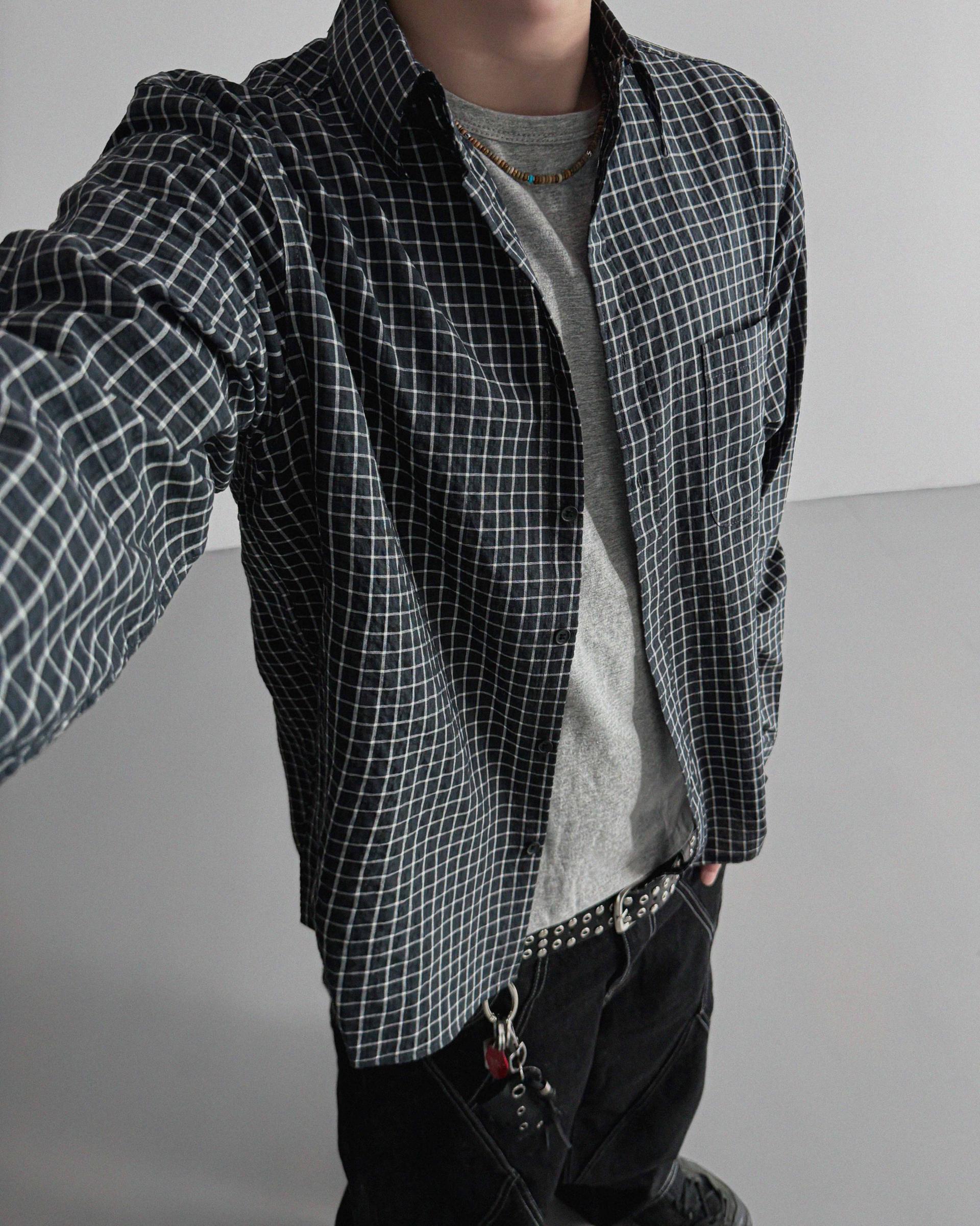 Deli semi crop check shirt
