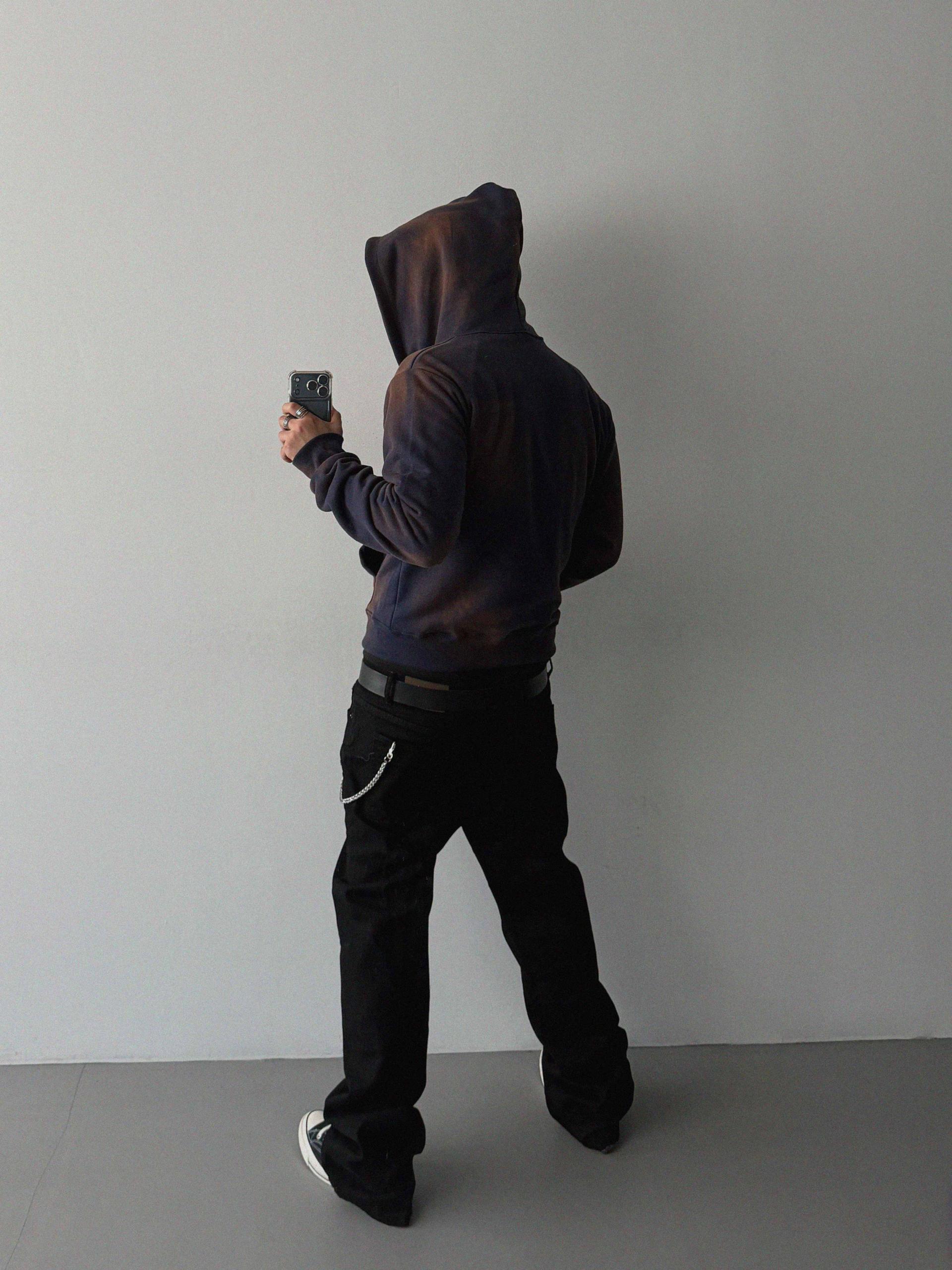Washington crop hoodie zip-up