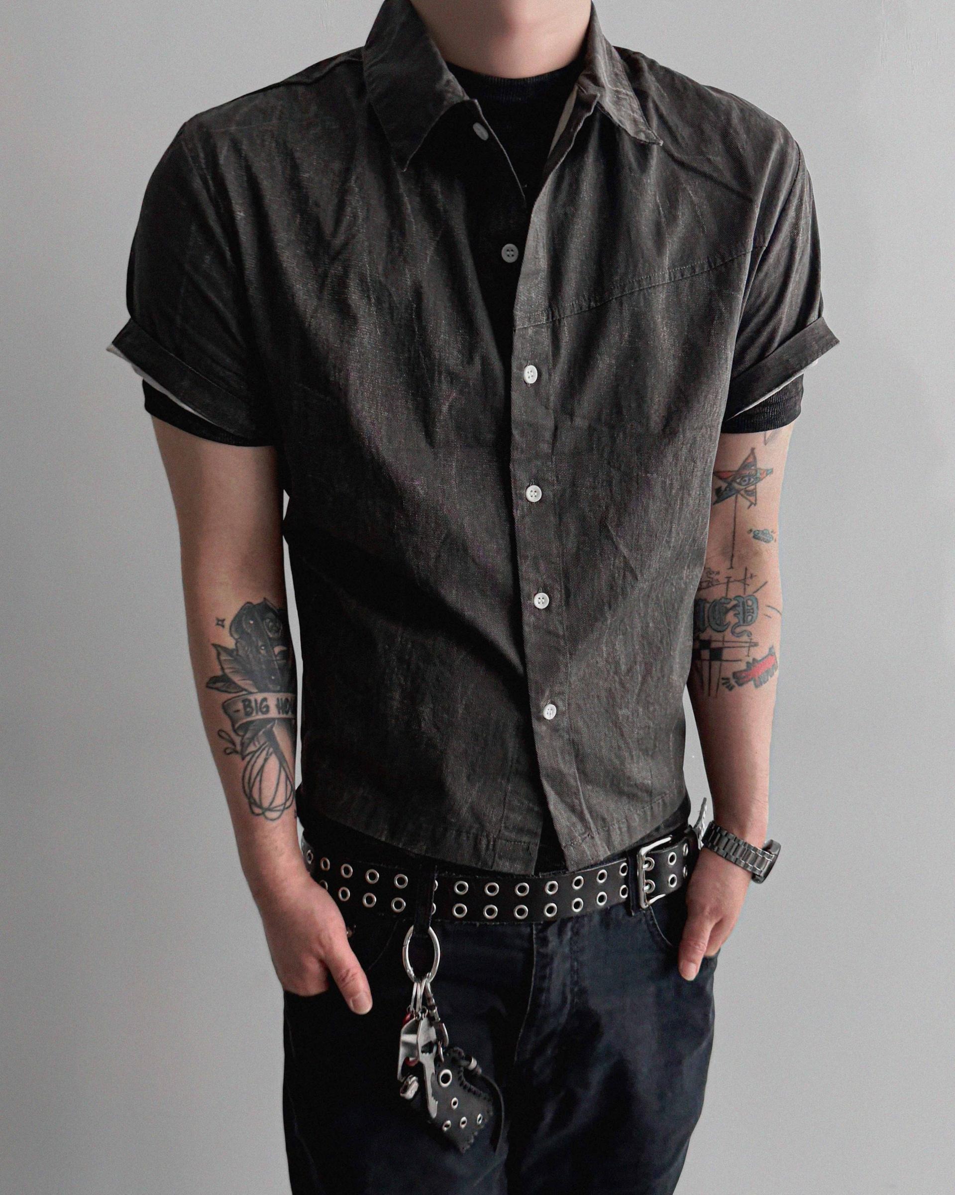 Vintage crop half shirt