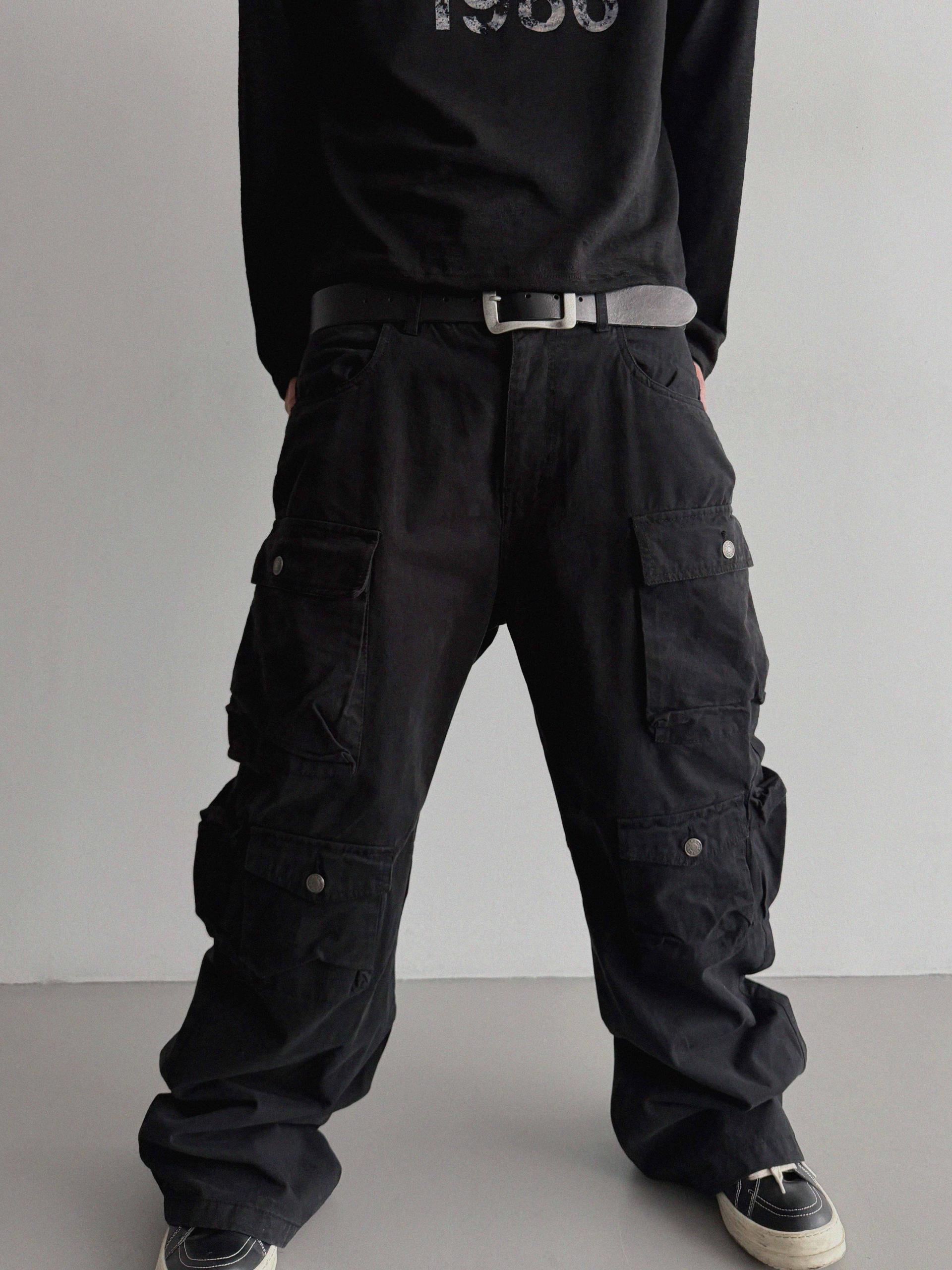 Block cargo wide pants