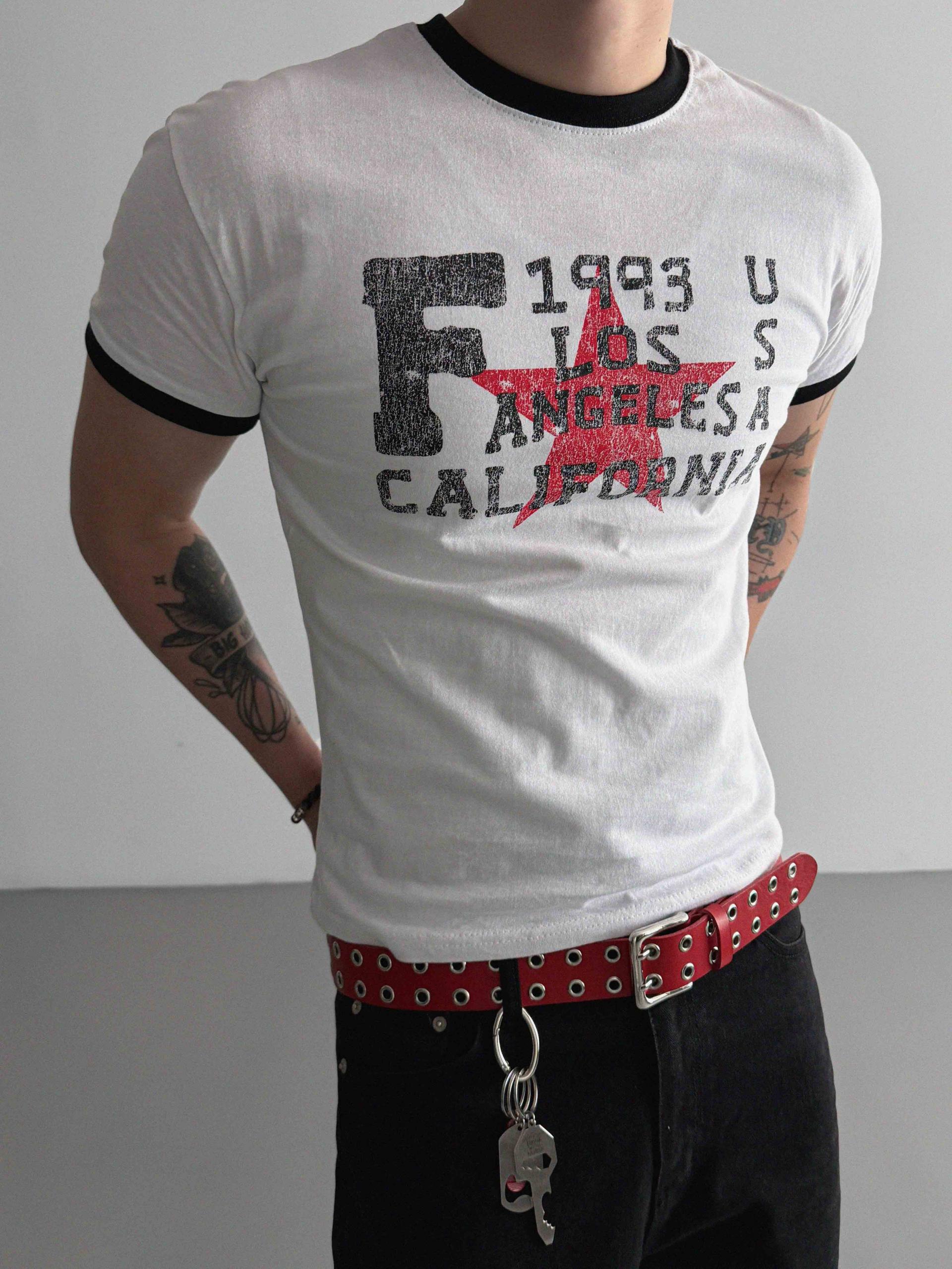 Retro star muscle ringer half t