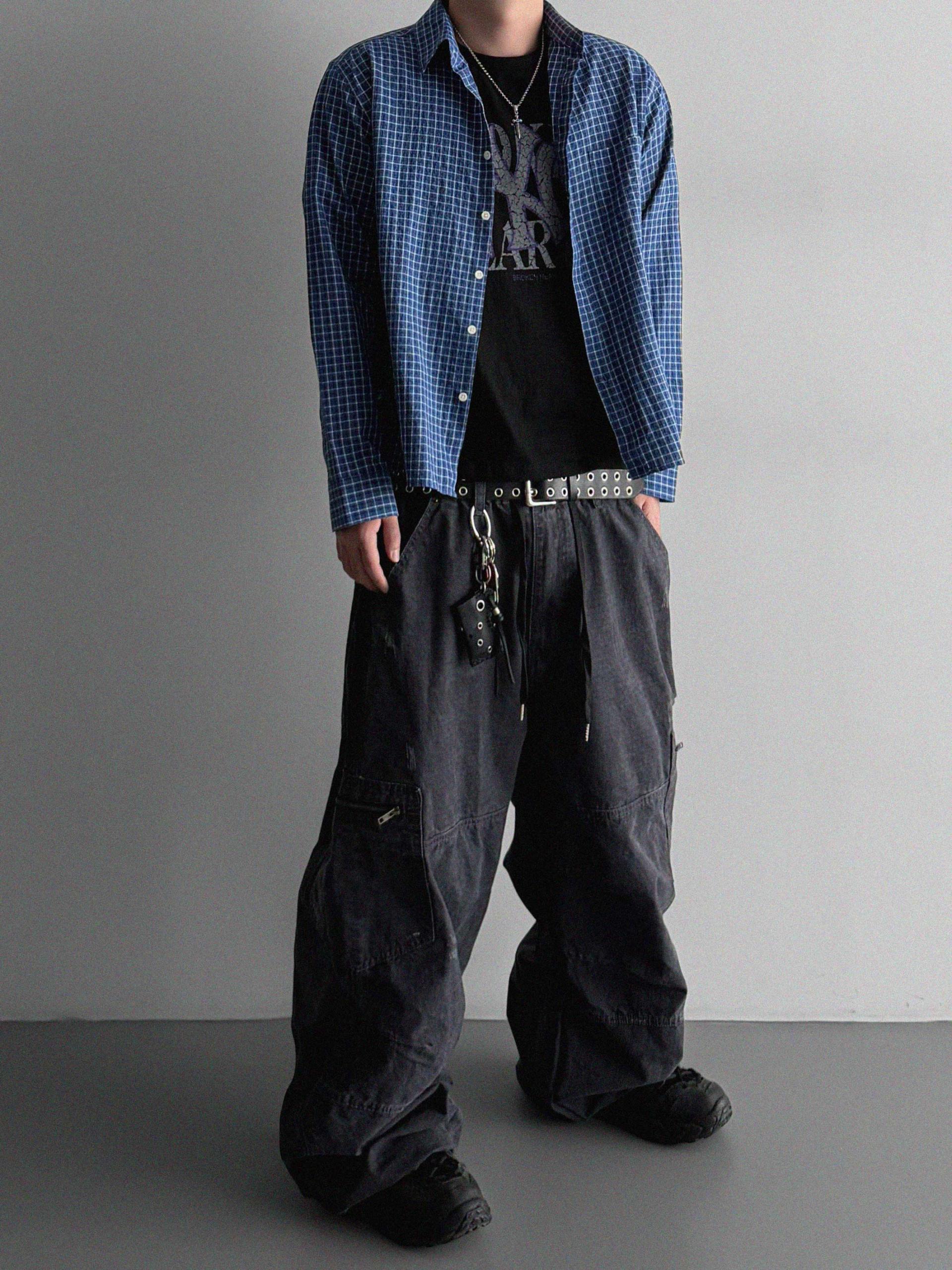 Deli semi crop check shirt