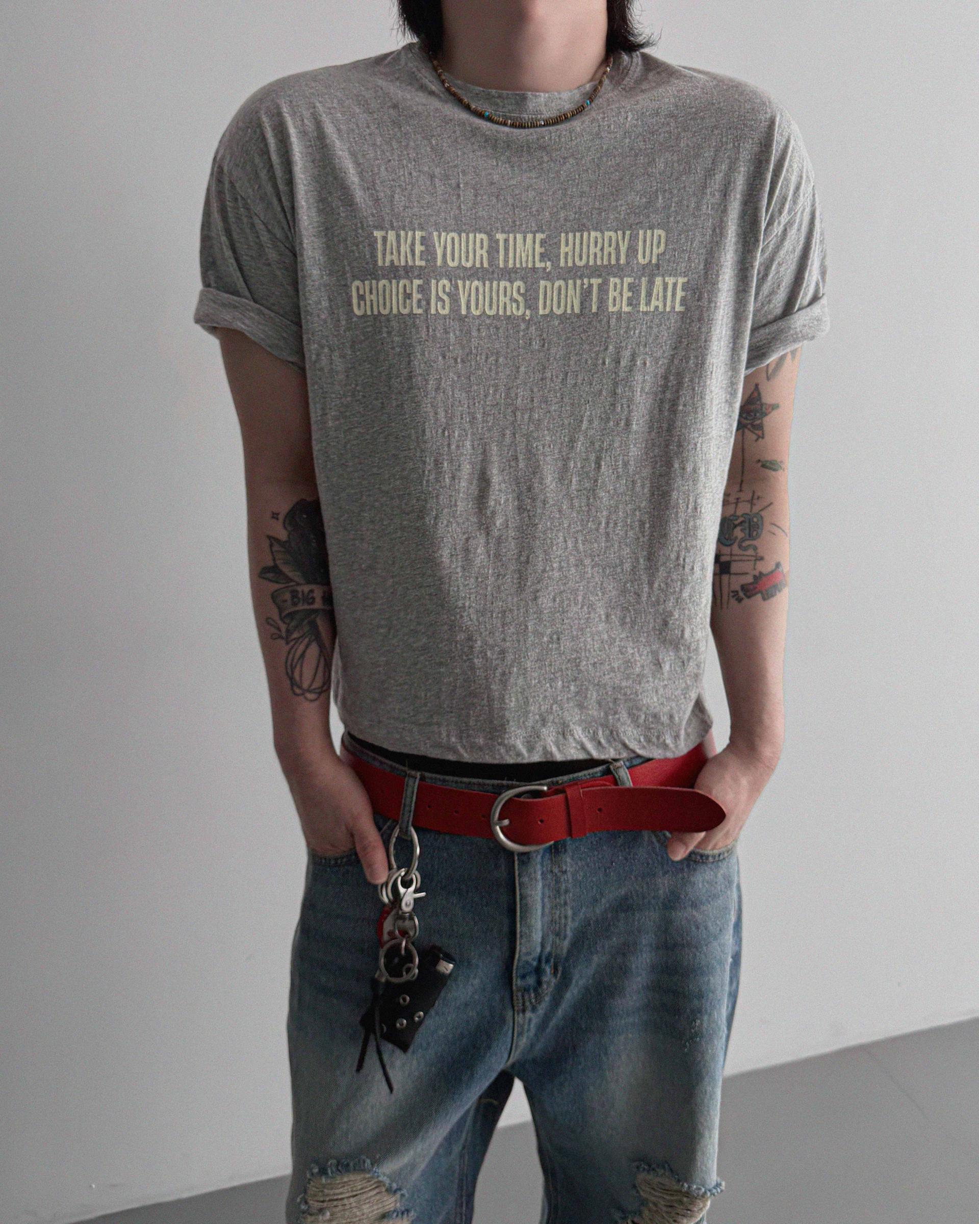 Vintage poit slap crop half t