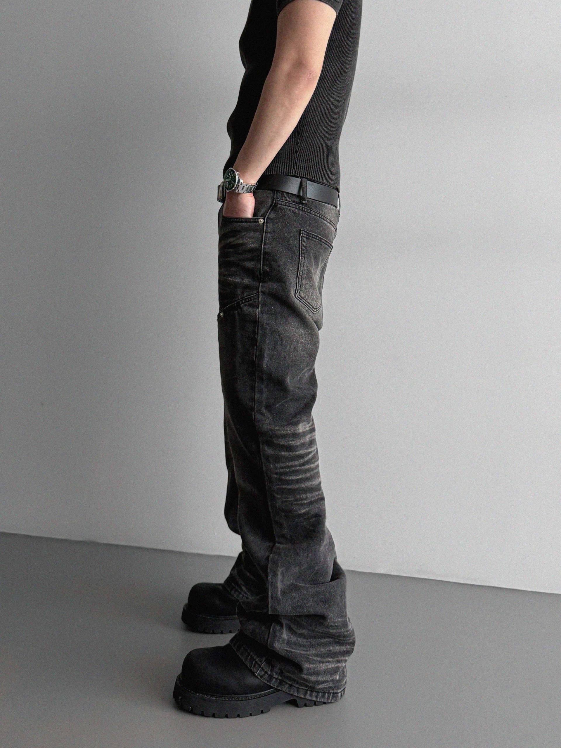 Pigment panel slim half knit