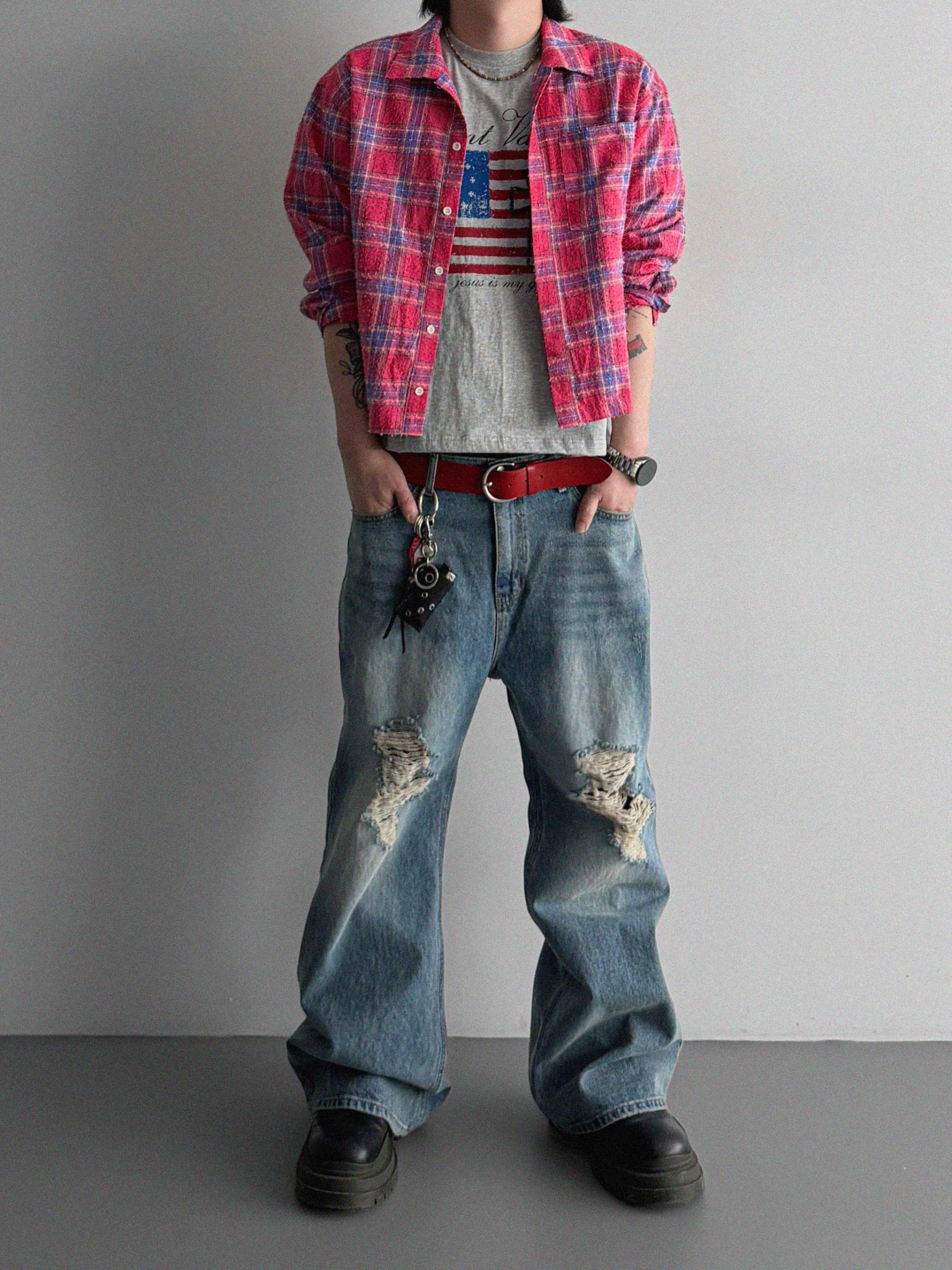 Nova crop check shirt