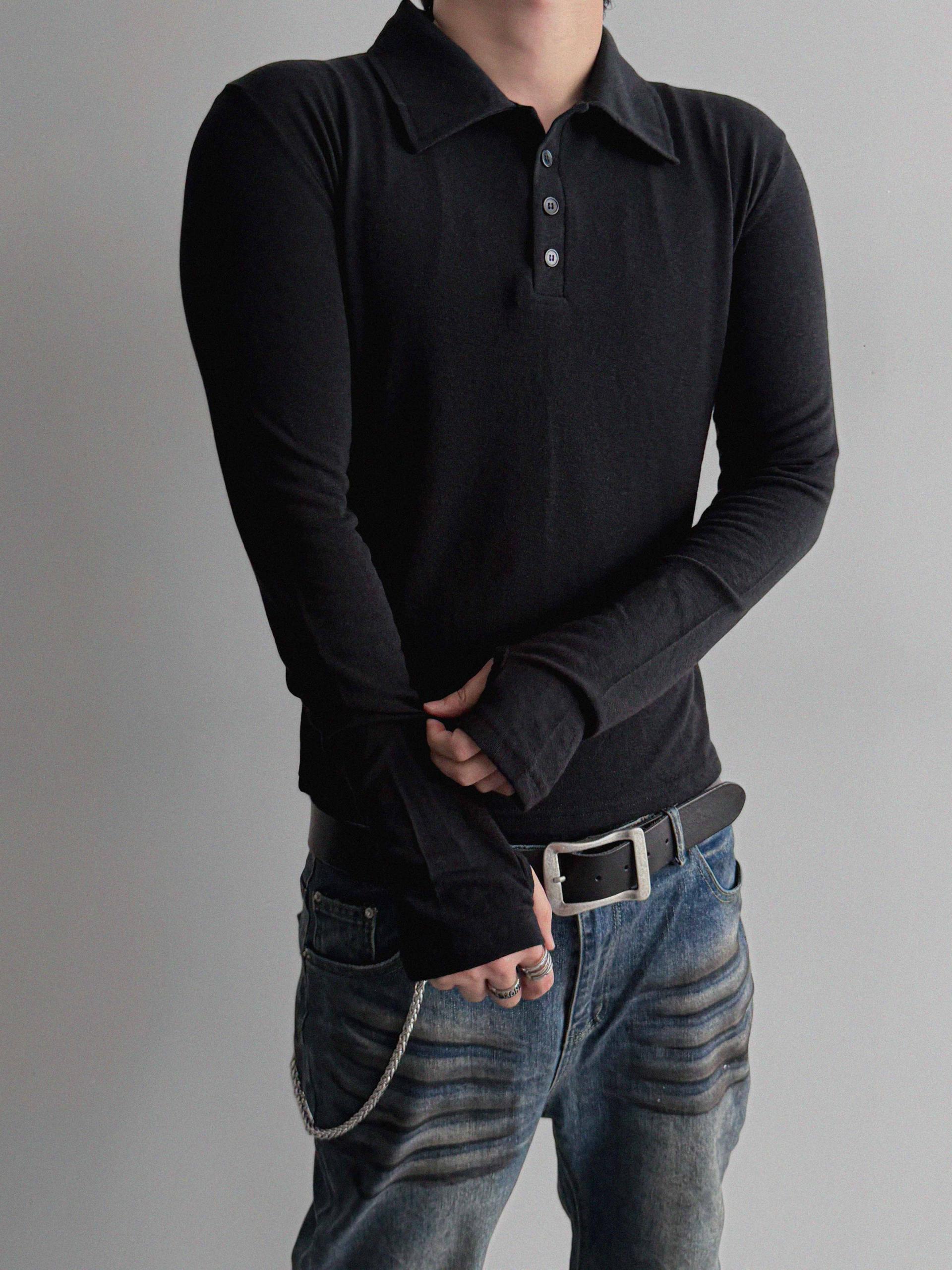 Blank slim warmer collar t