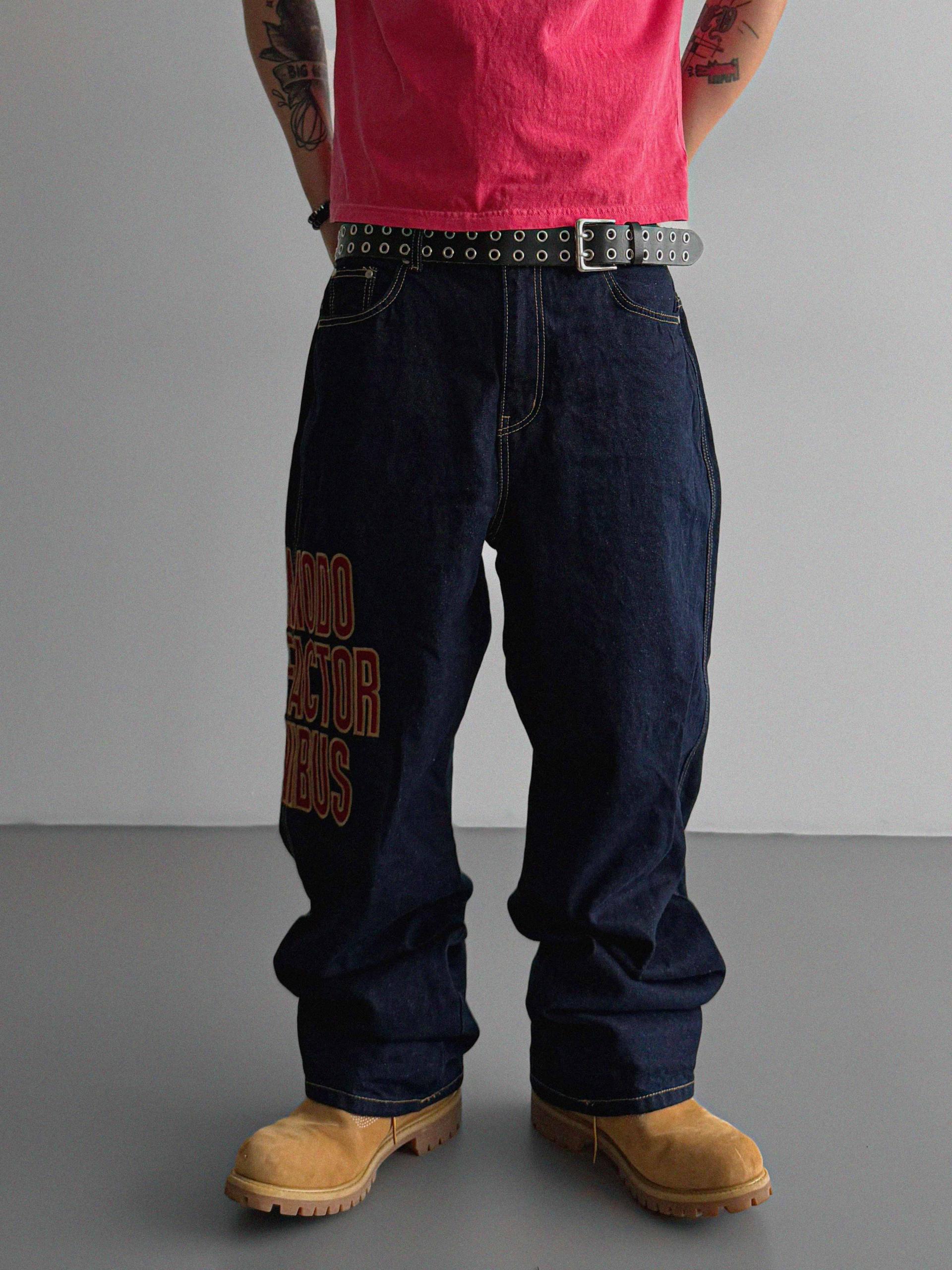 Faber embroidered Baggy jeans