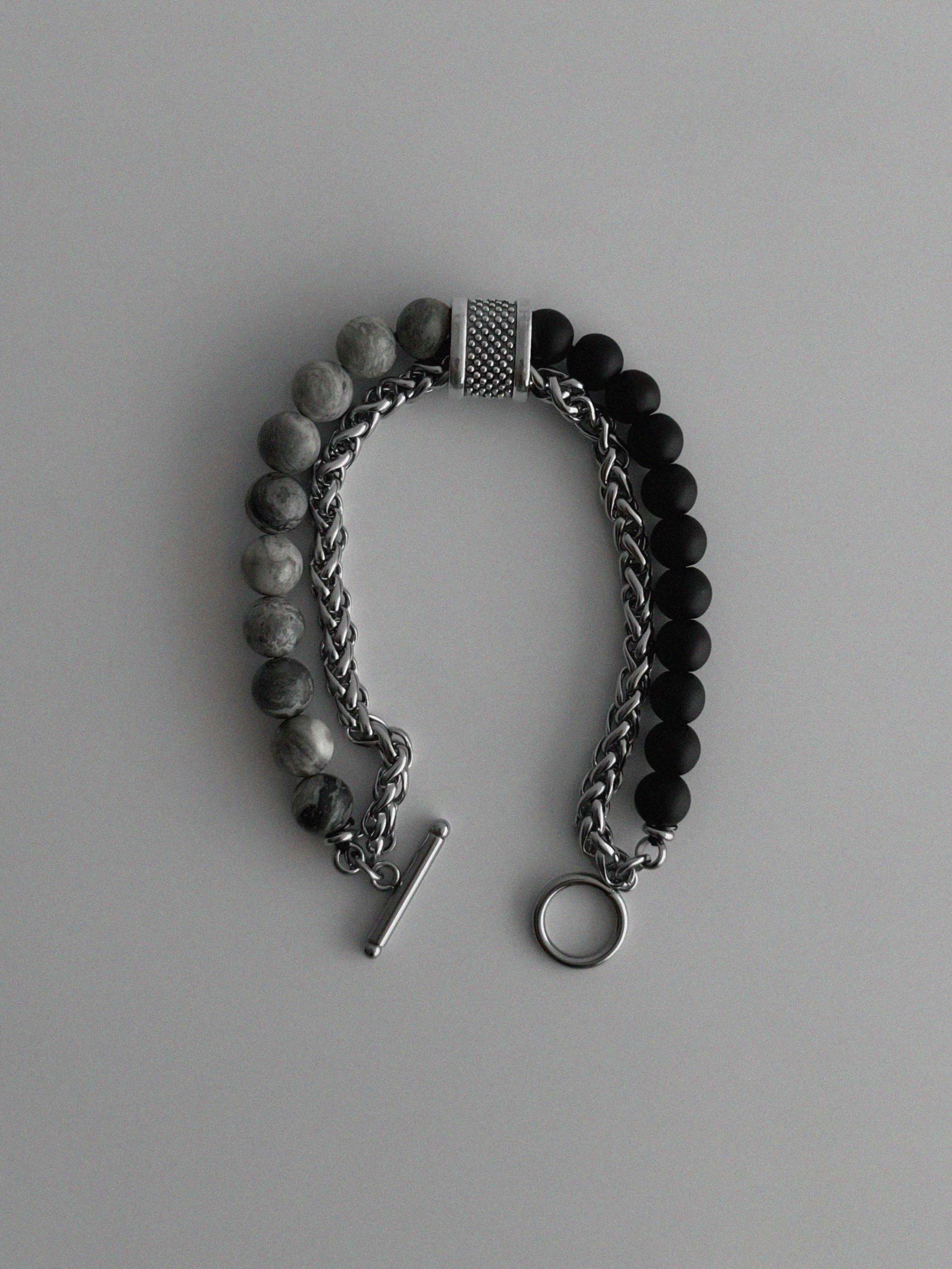 Onyx mix chain bracelet