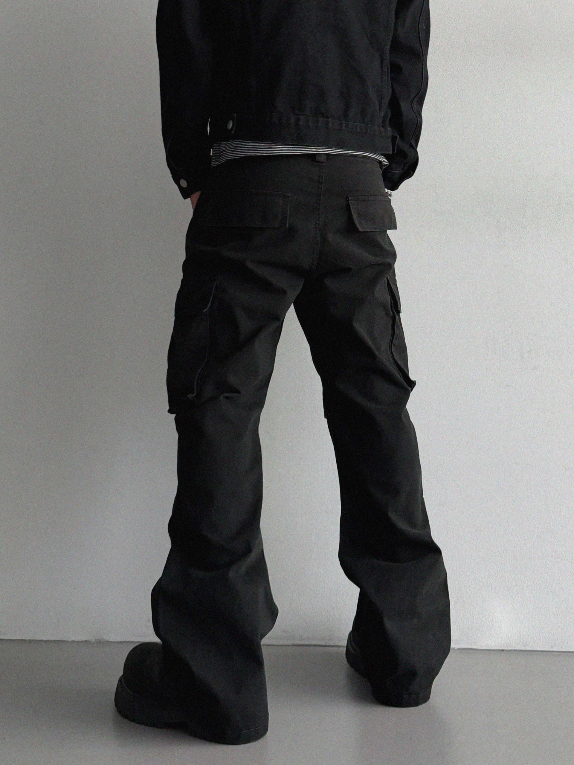 Flare deep dyed cargo pants