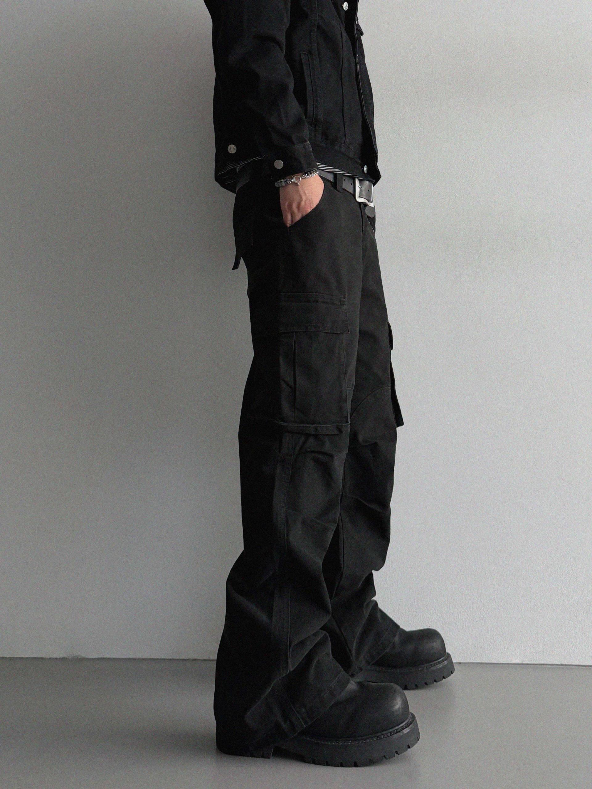 Flare deep dyed cargo pants