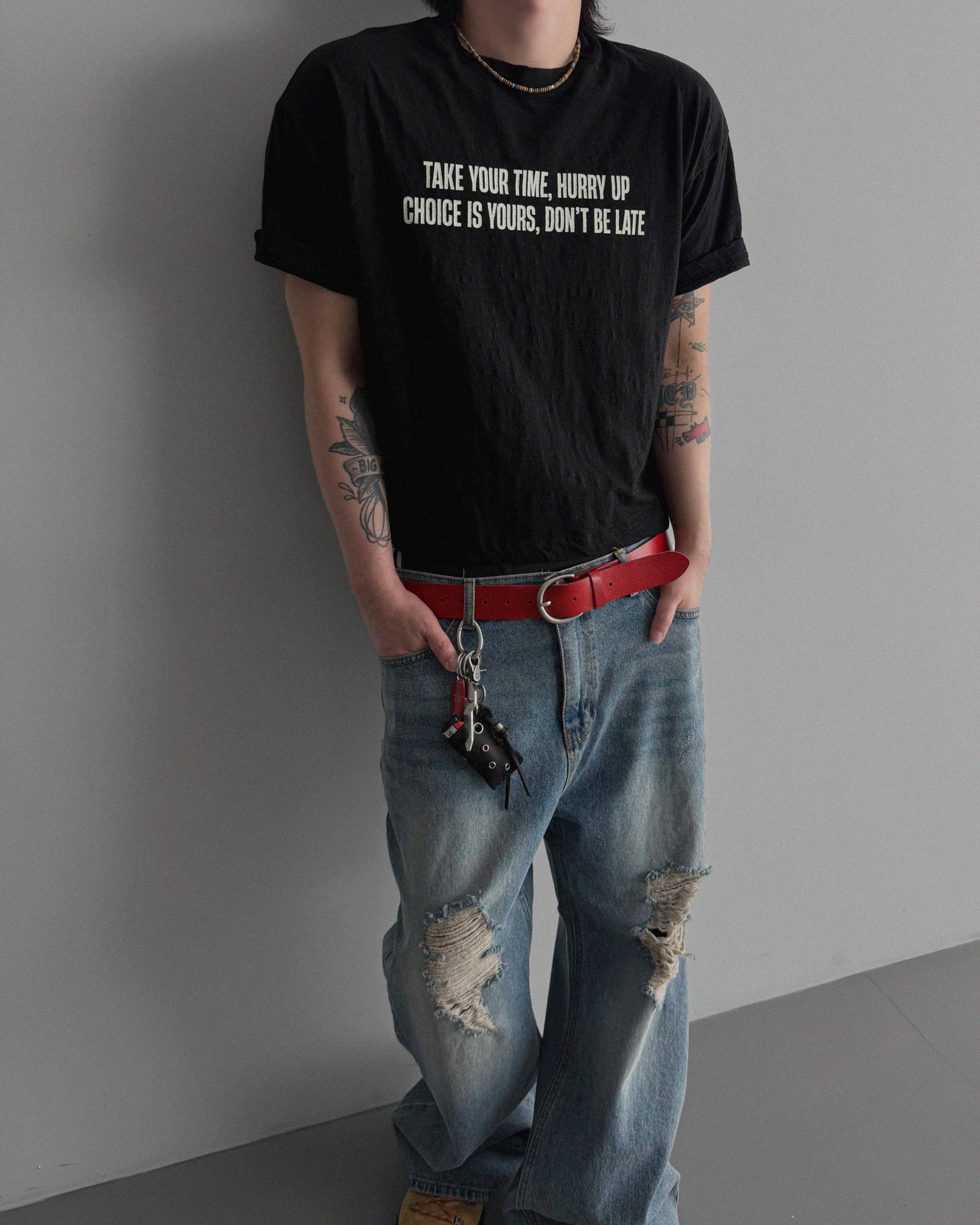 Vintage poit slap crop half t