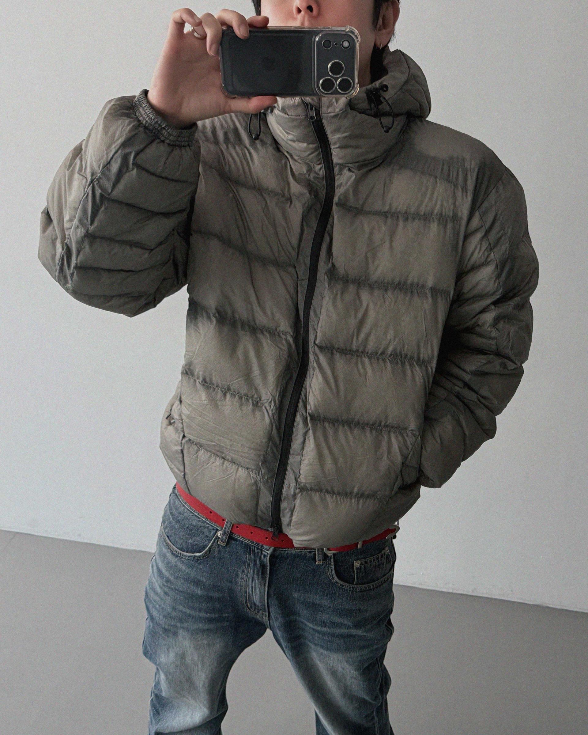 Deep brush flare denim pants
